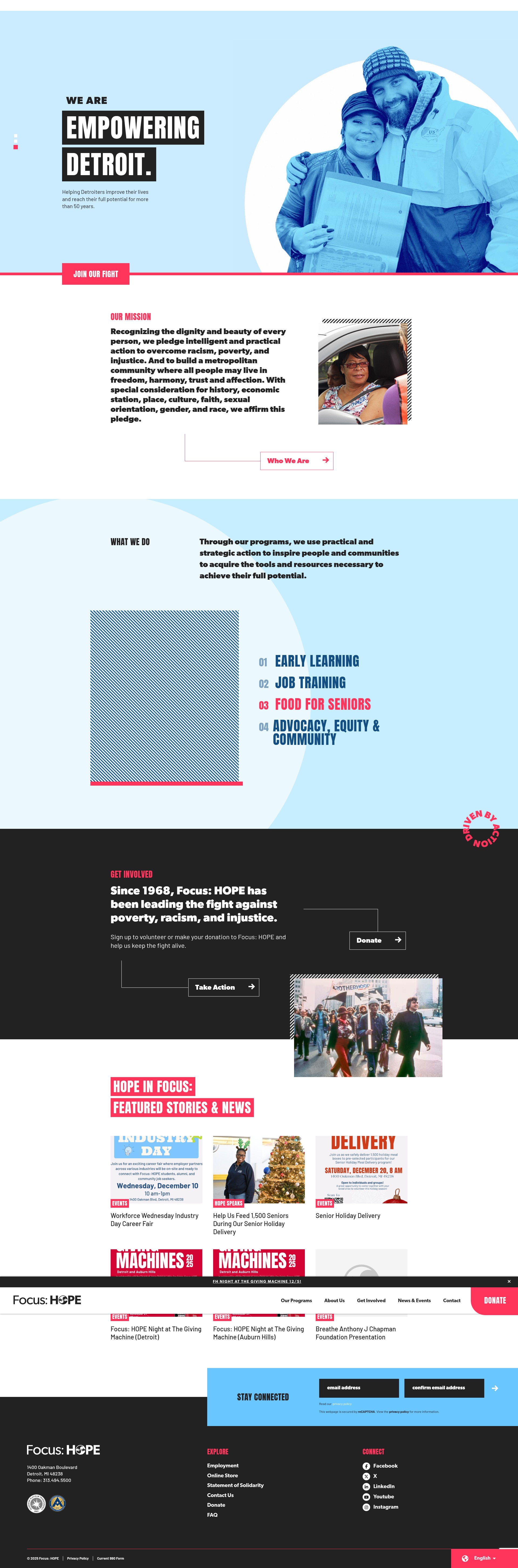 Screenshot of focushope.edu