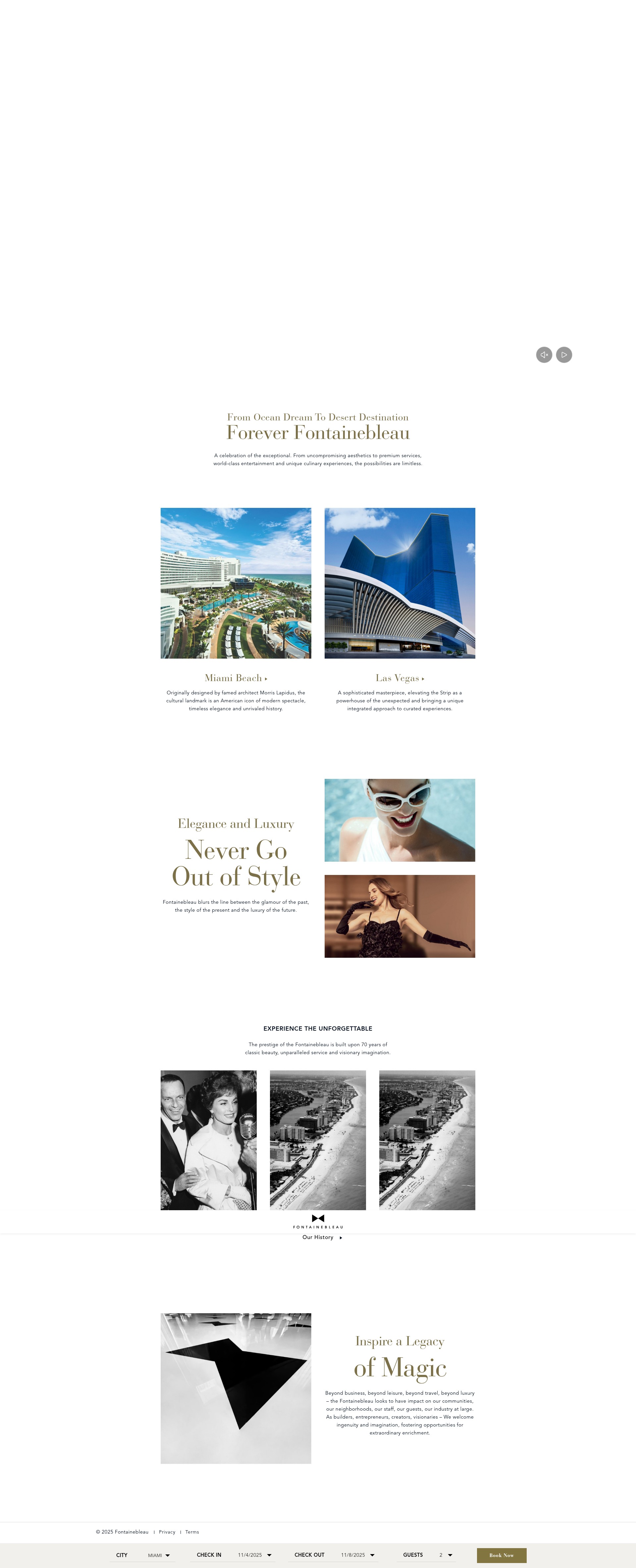 Screenshot of fontainebleau.com