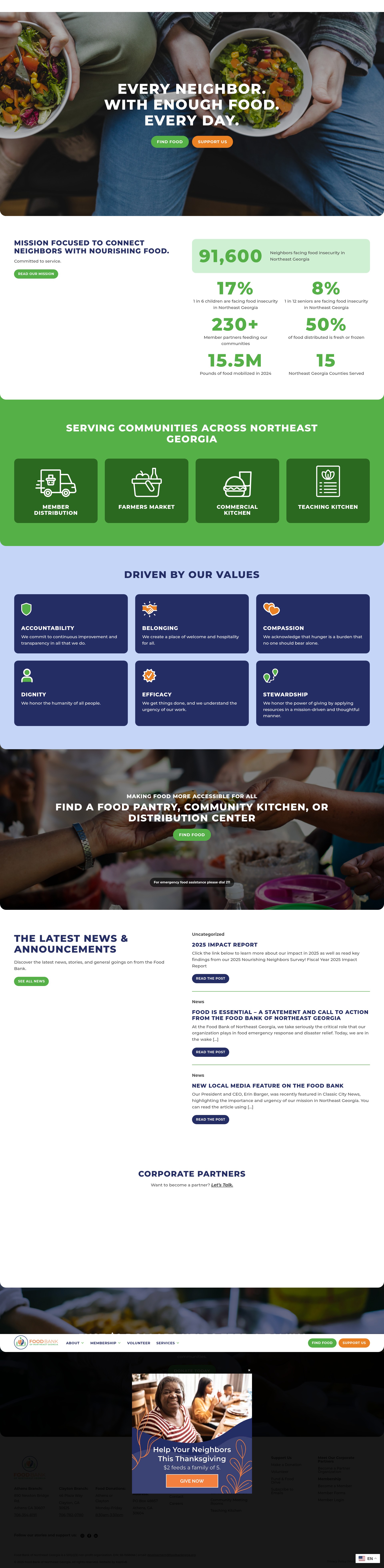 Screenshot of foodbanknega.org