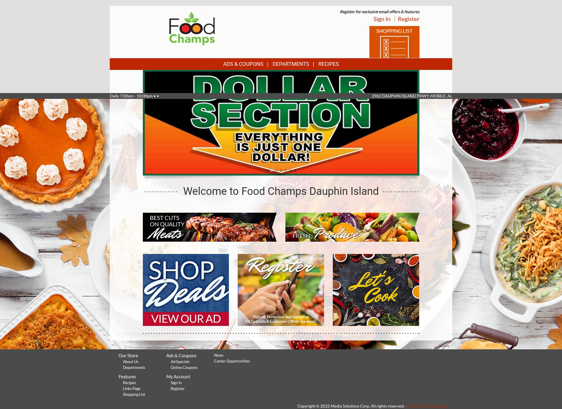 Screenshot of foodchampsmobile.com