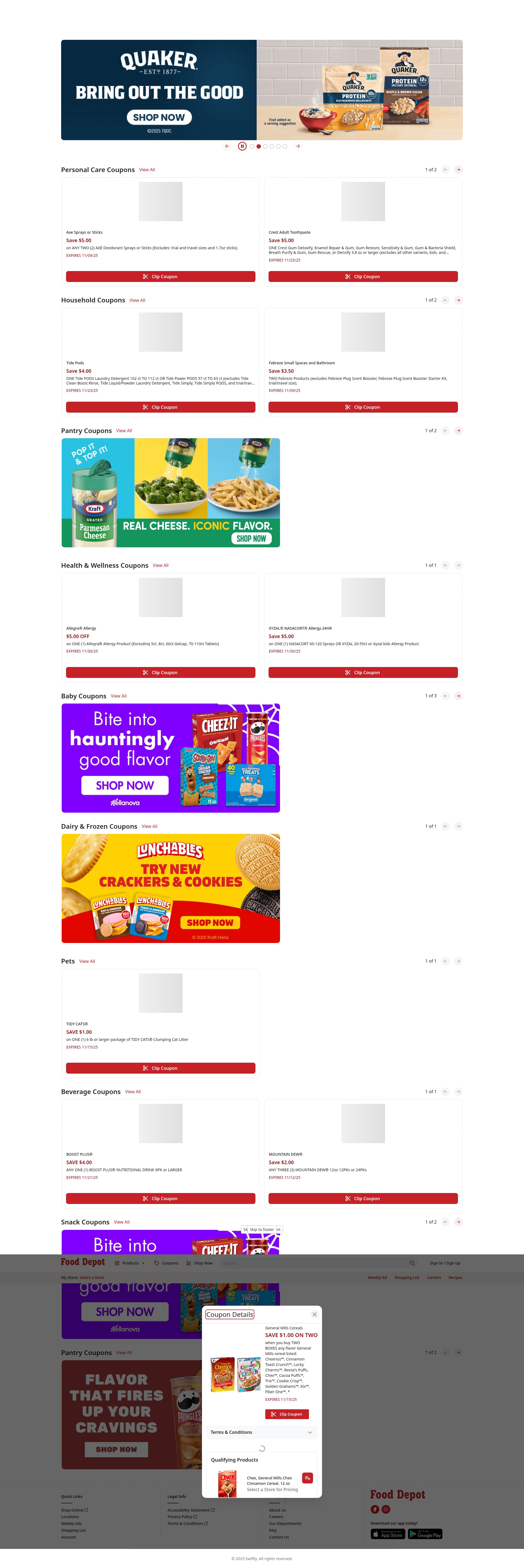 Screenshot of fooddepot.com