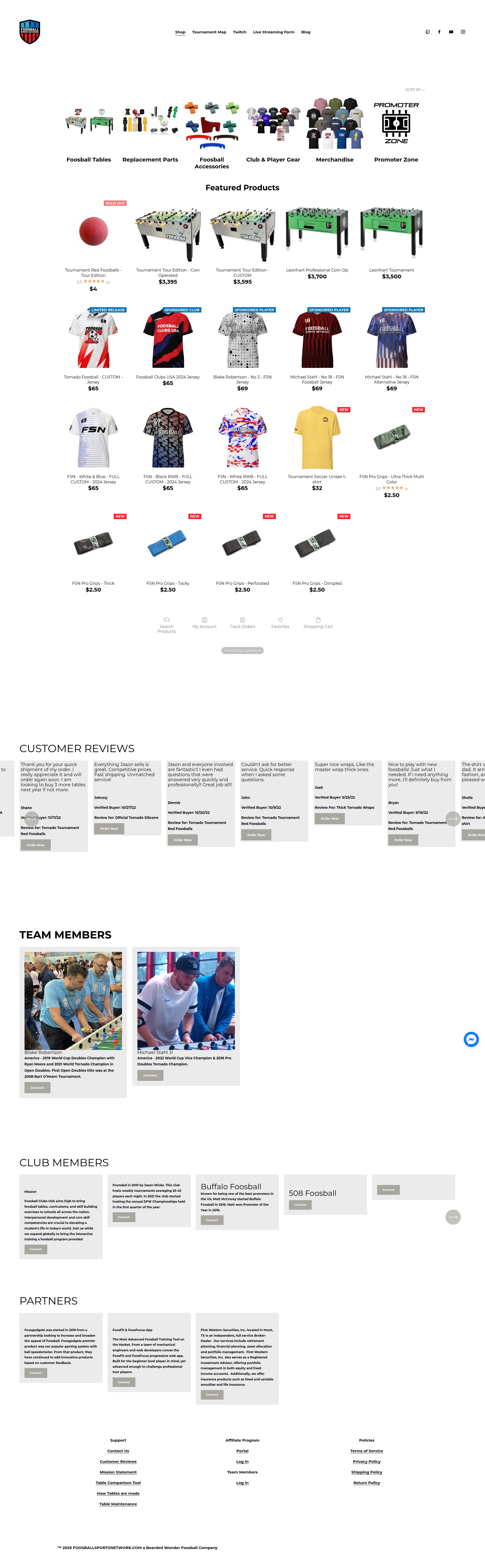 Screenshot of foosballsportsnetwork.com