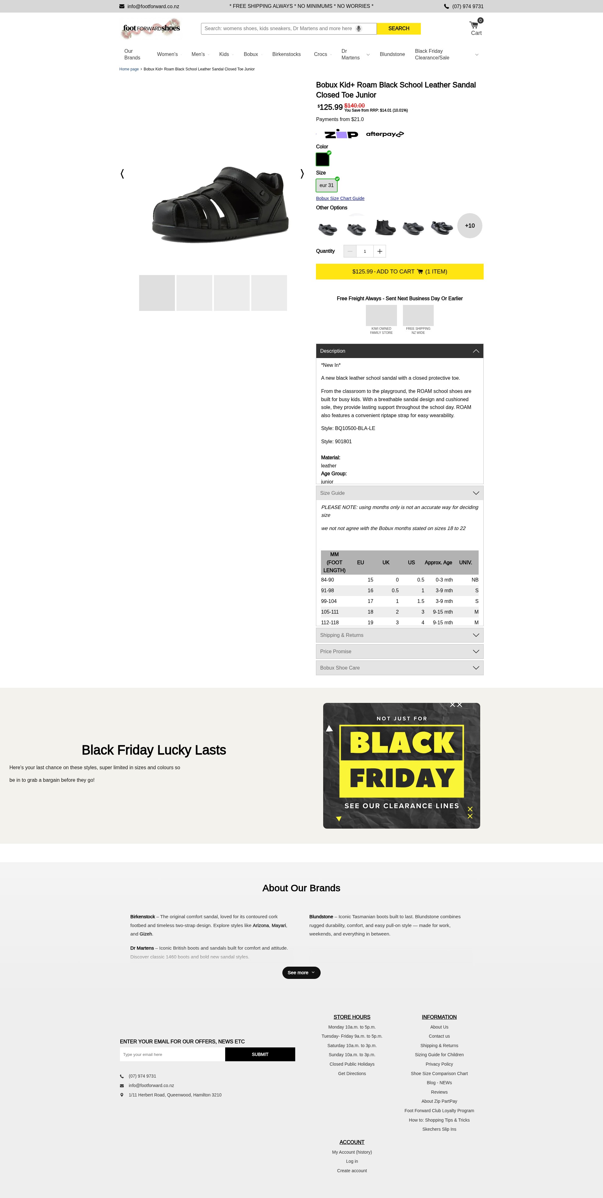 Screenshot of footforward.co.nz