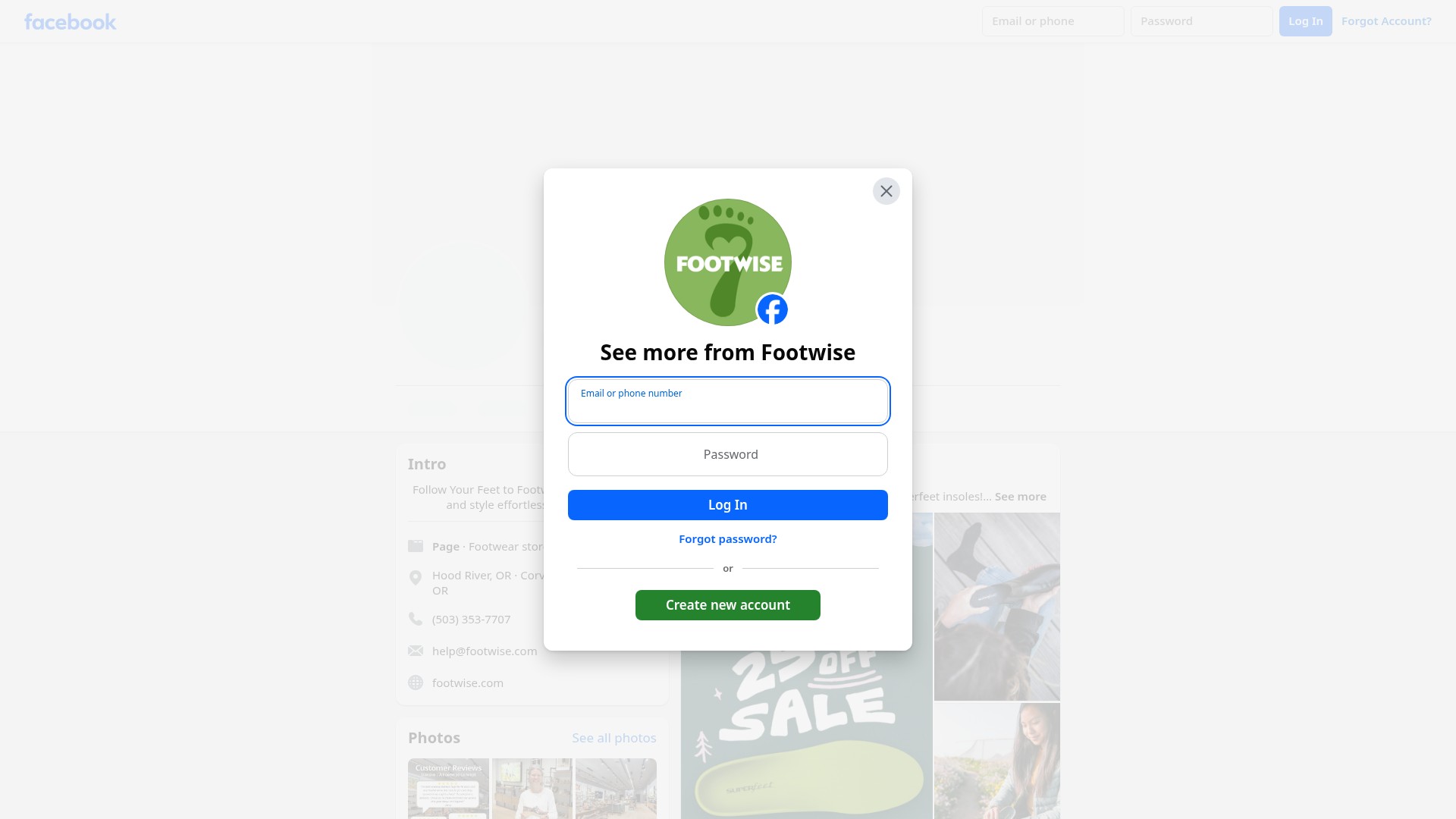 Screenshot of footwise.com