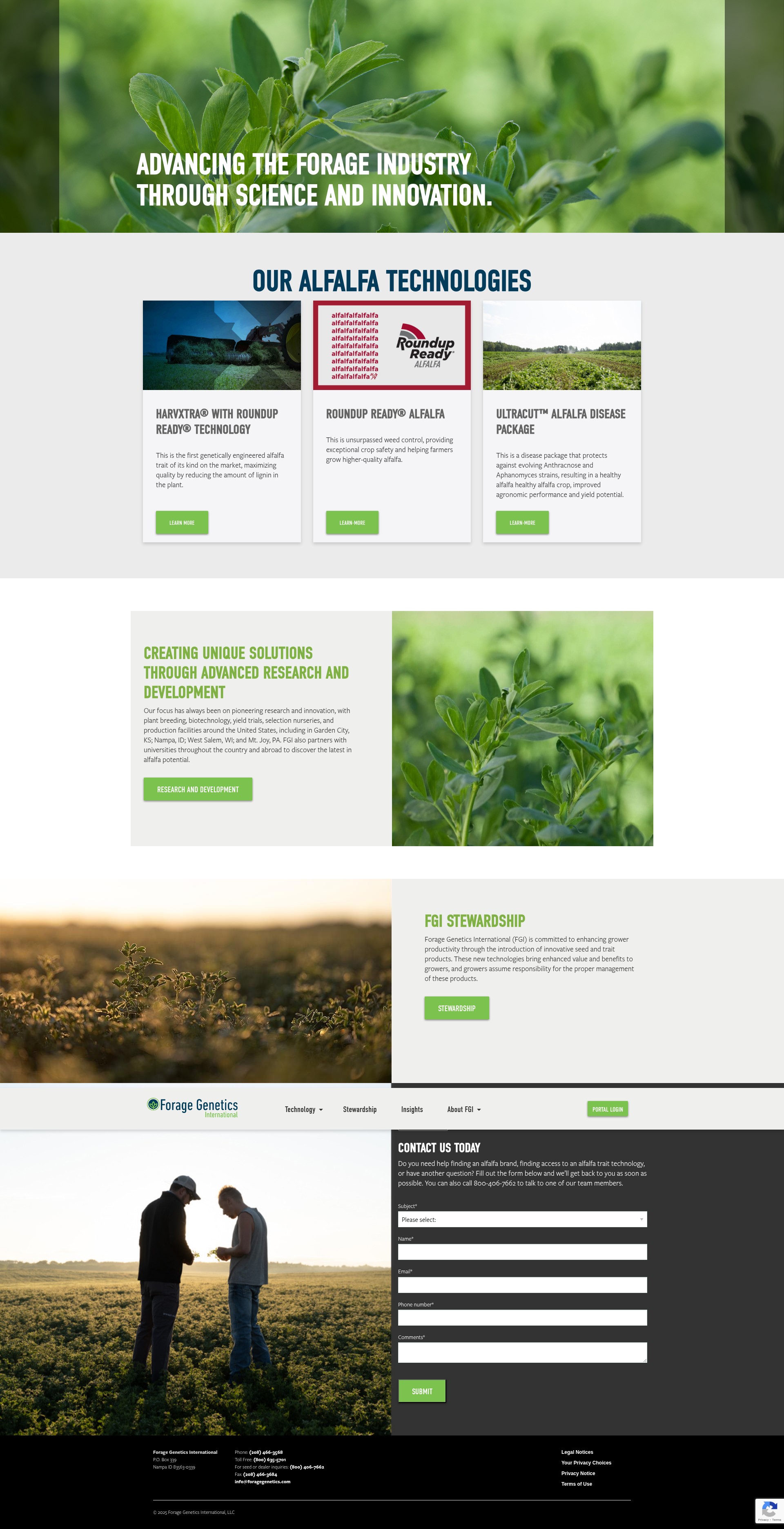 Screenshot of foragegenetics.com