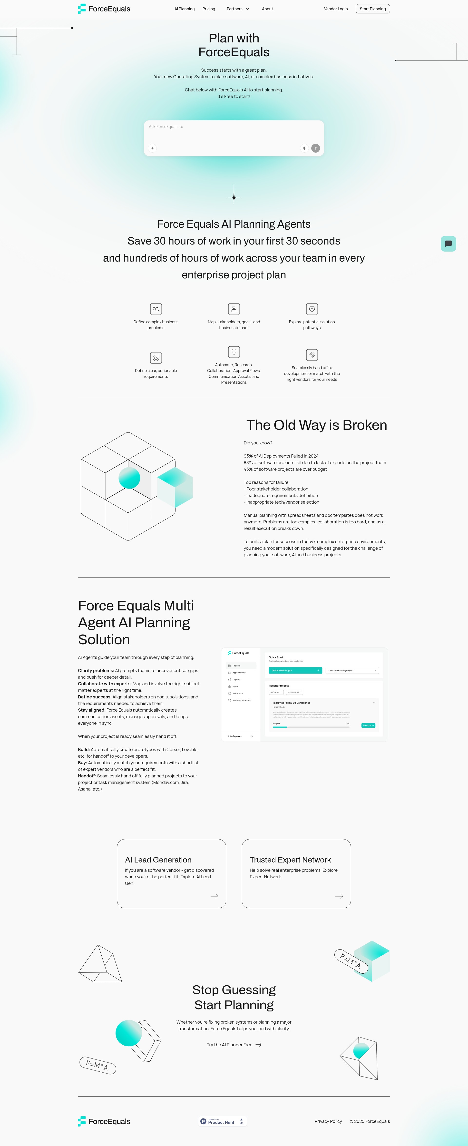 Screenshot of forceequals.ai