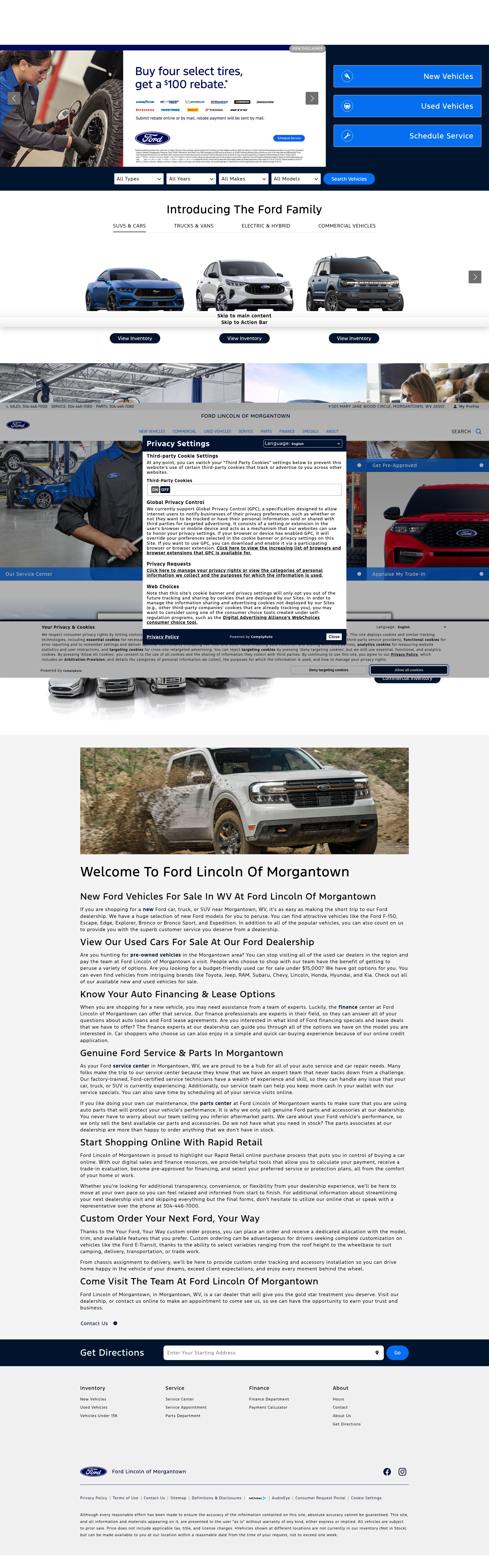 Screenshot of fordmorgantown.com