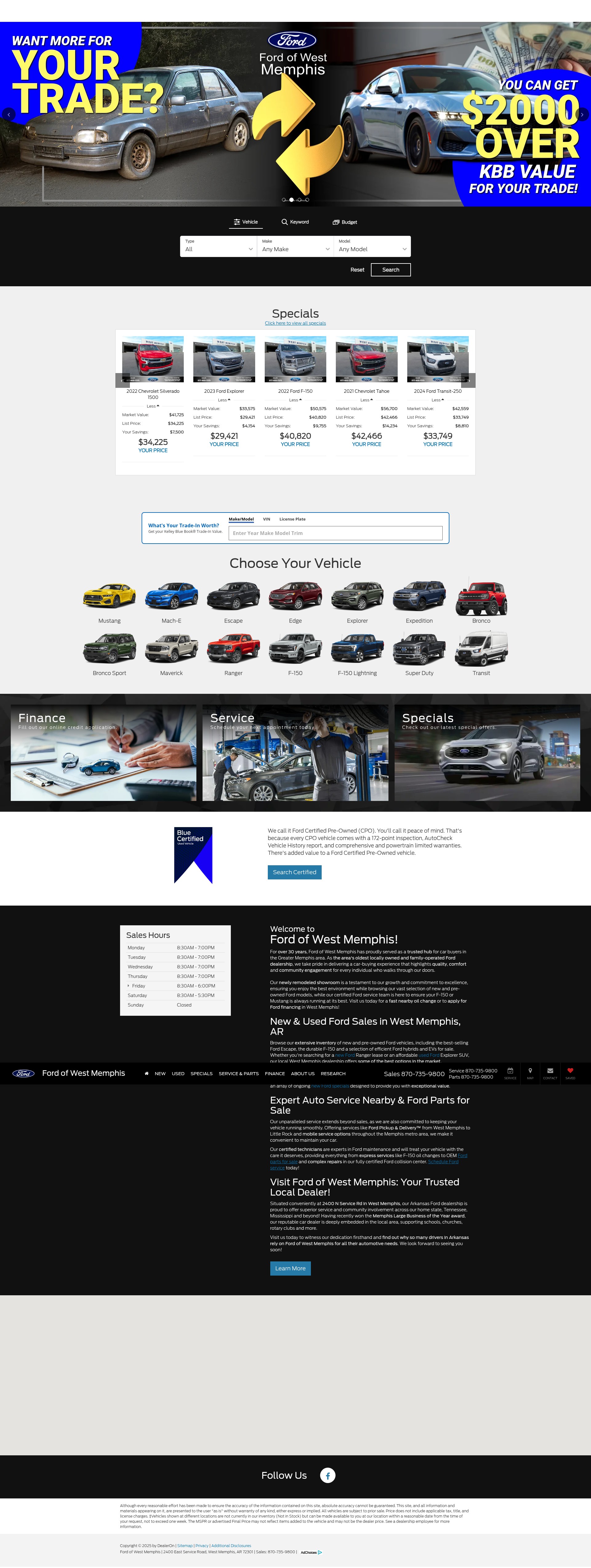 Screenshot of fordofwestmemphis.com