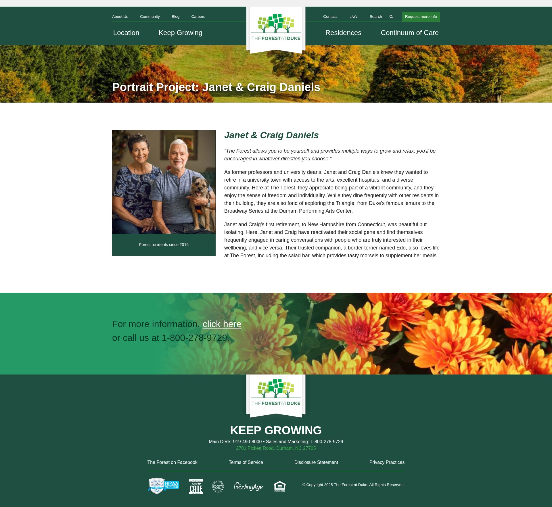 Screenshot of forestduke.org