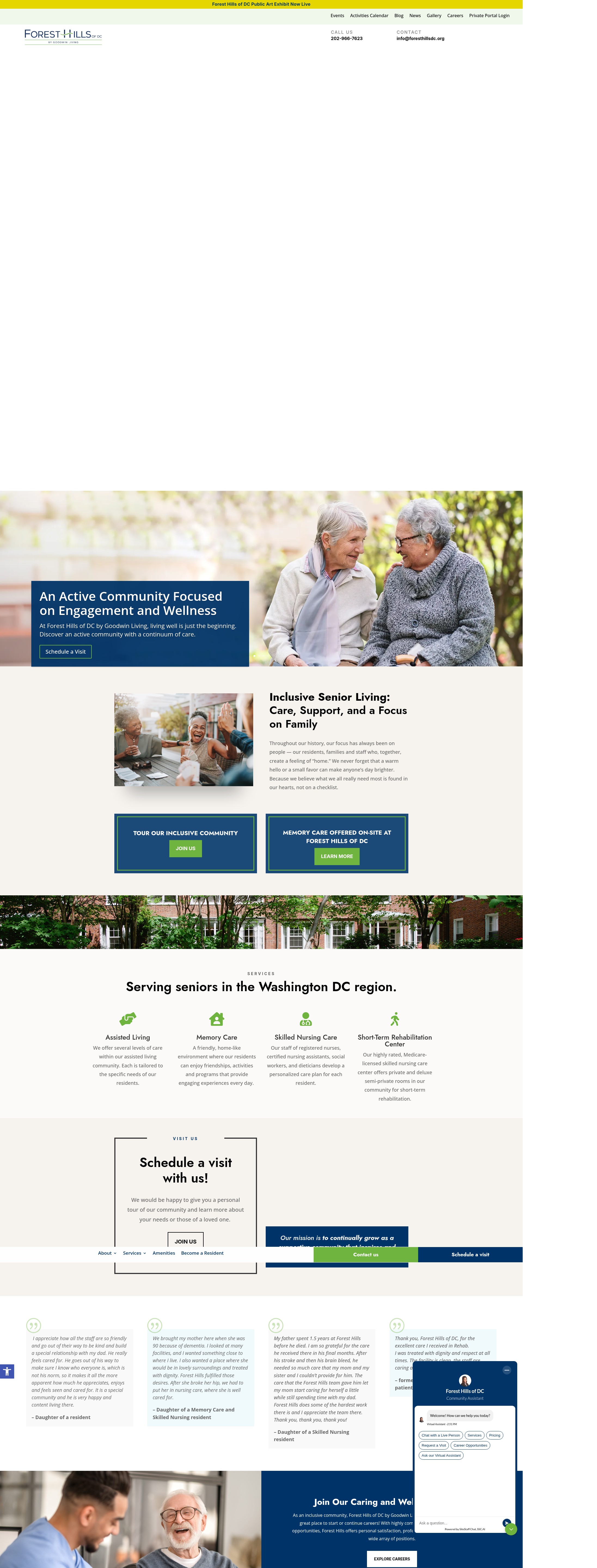 Screenshot of foresthillsdc.org