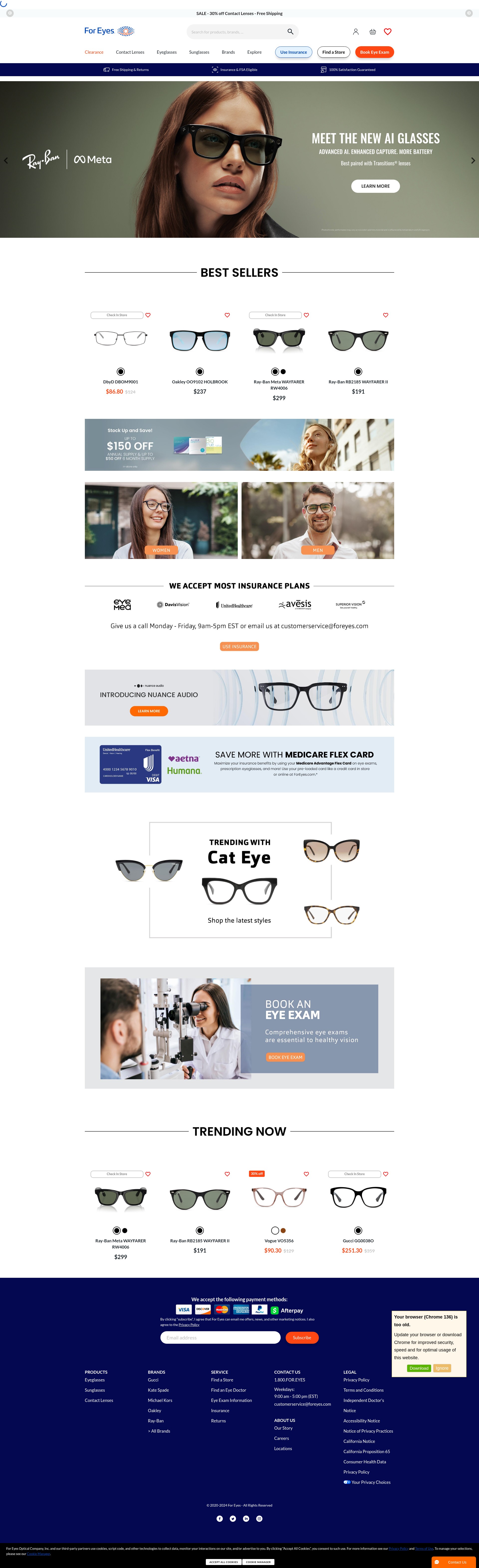 Screenshot of foreyes.com