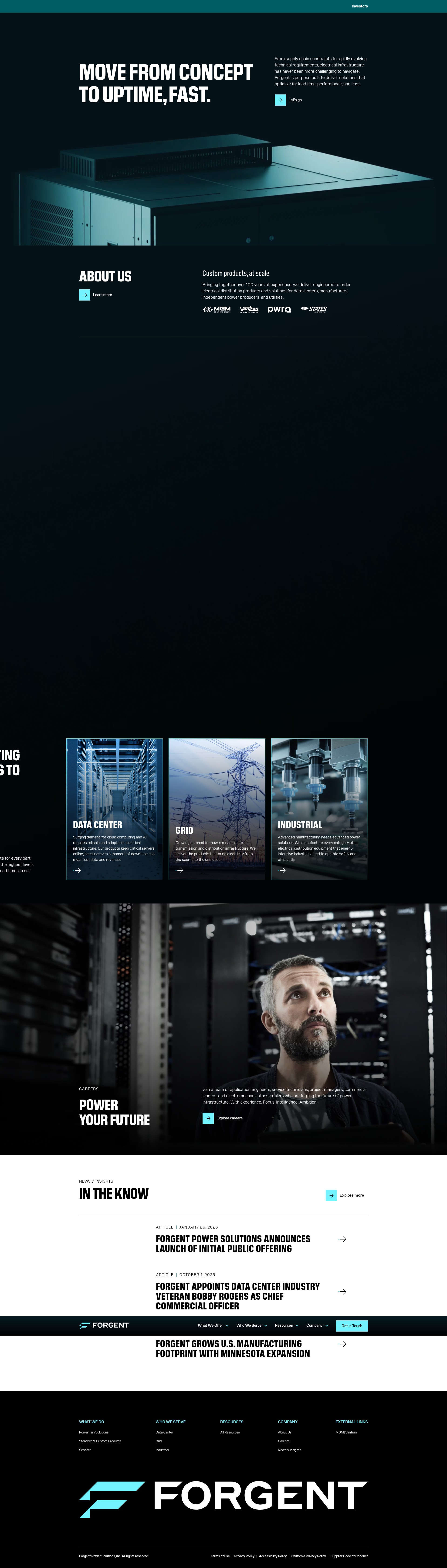 Screenshot of forgentpower.com