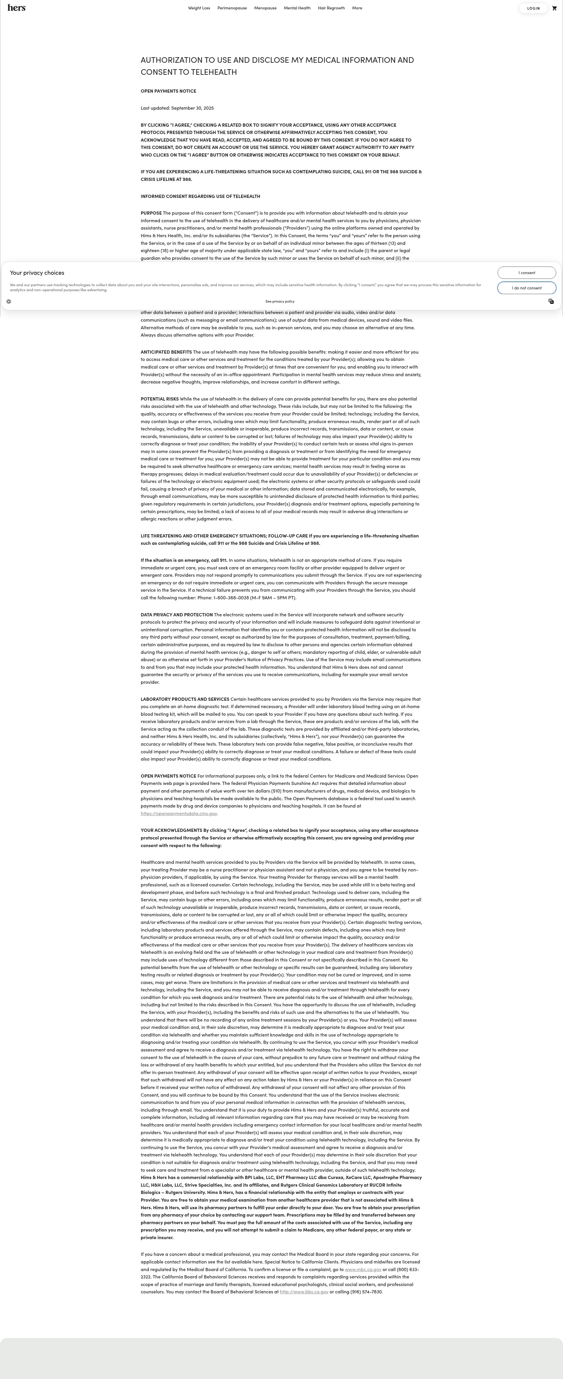 Screenshot of forhers.com