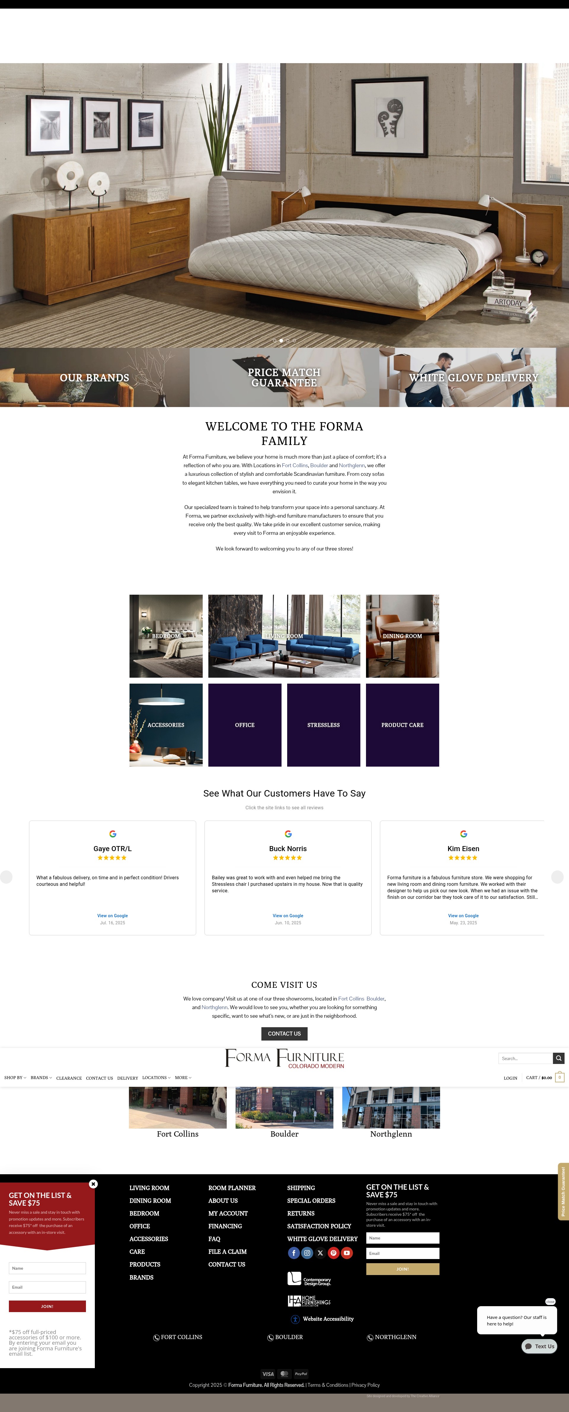 Screenshot of formafurniture.com