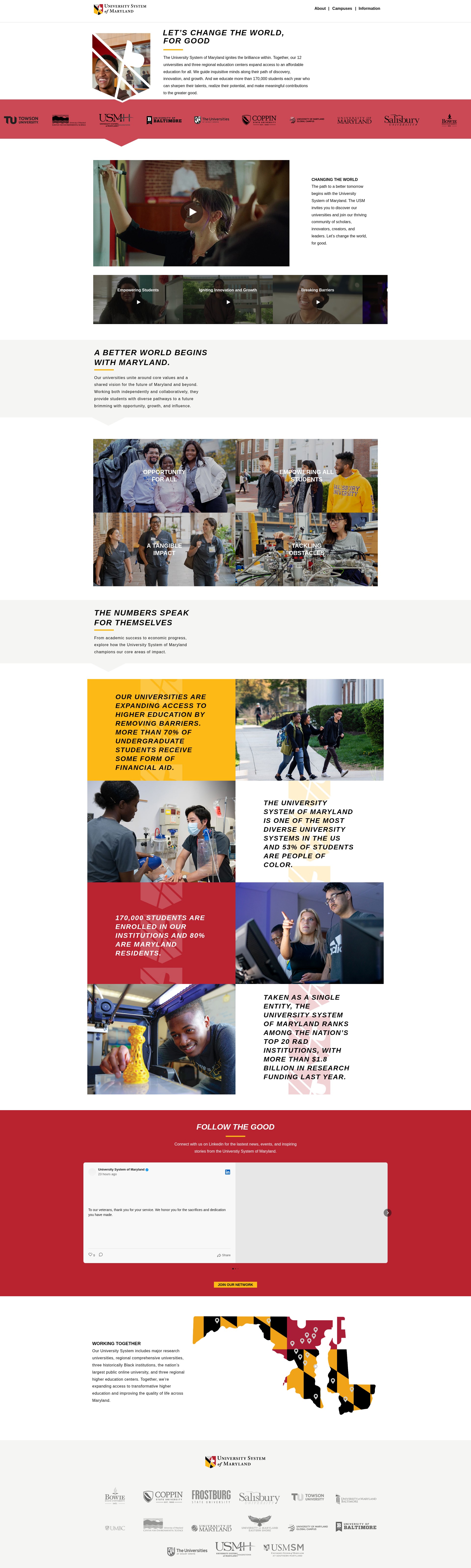 Screenshot of formaryland.usmd.edu