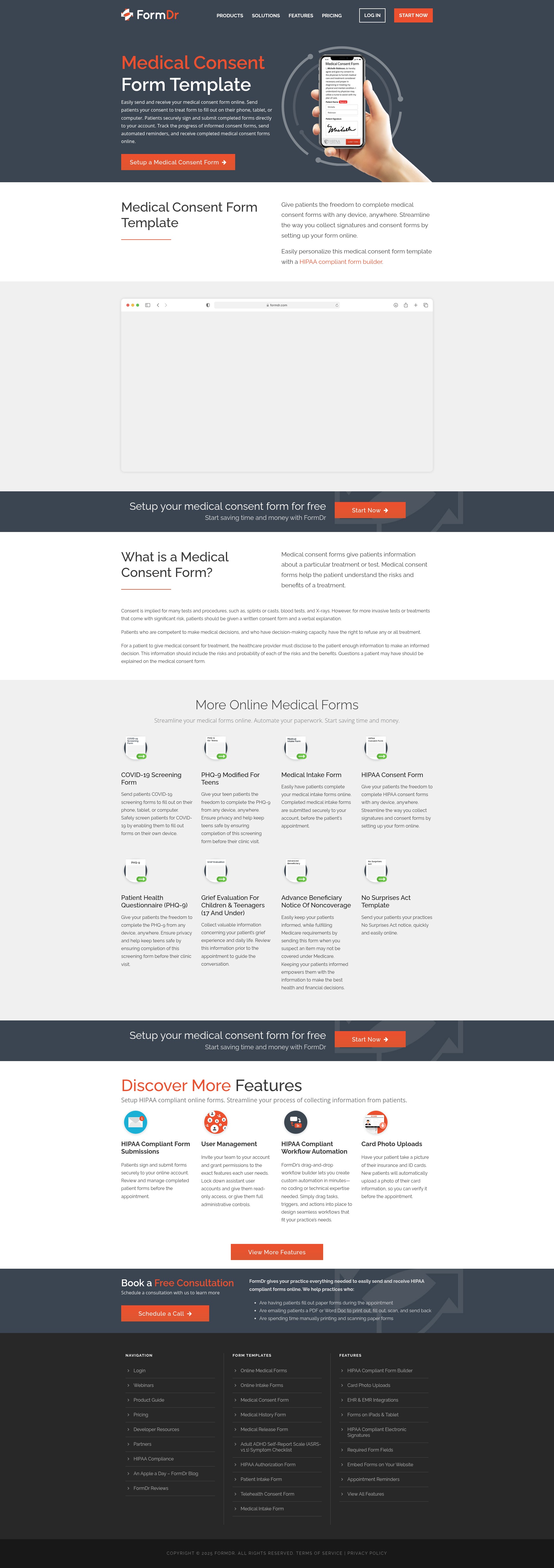 Screenshot of formdr.com