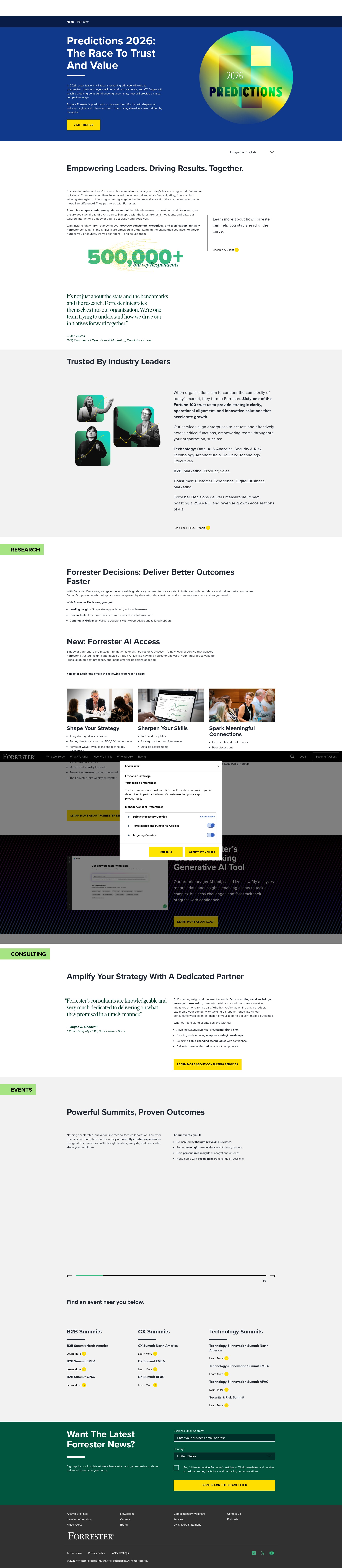 Screenshot of forrester.com