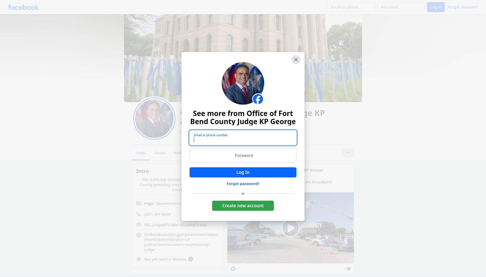 Screenshot of fortbendcountytx.gov