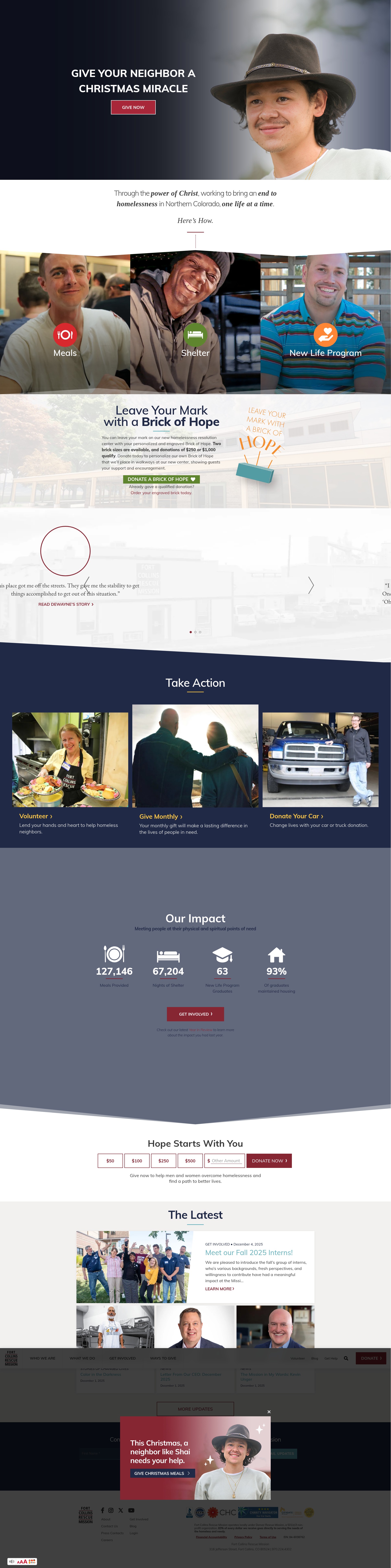 Screenshot of fortcollinsrescuemission.org