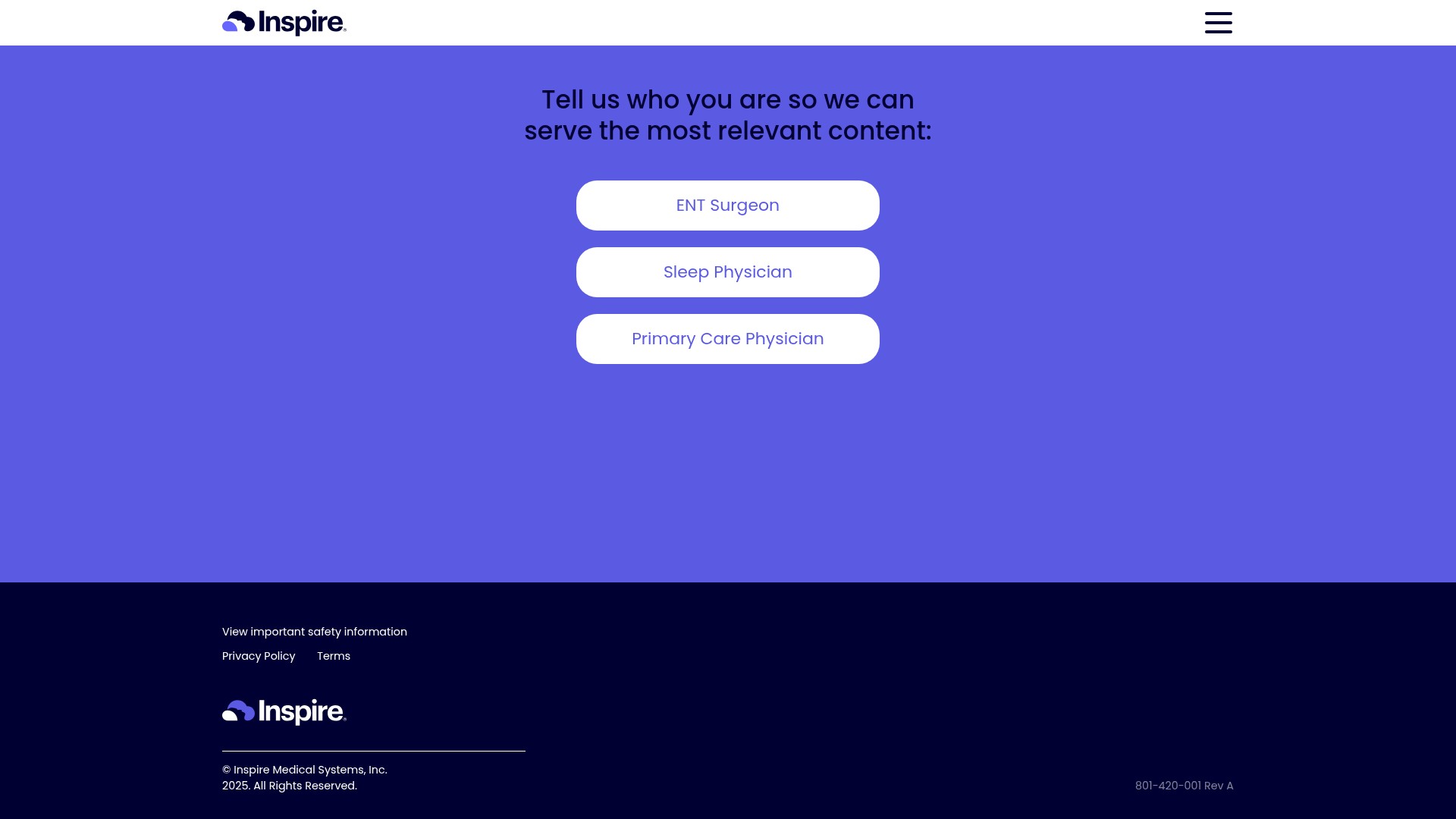 Screenshot of fortherest.inspiresleep.com
