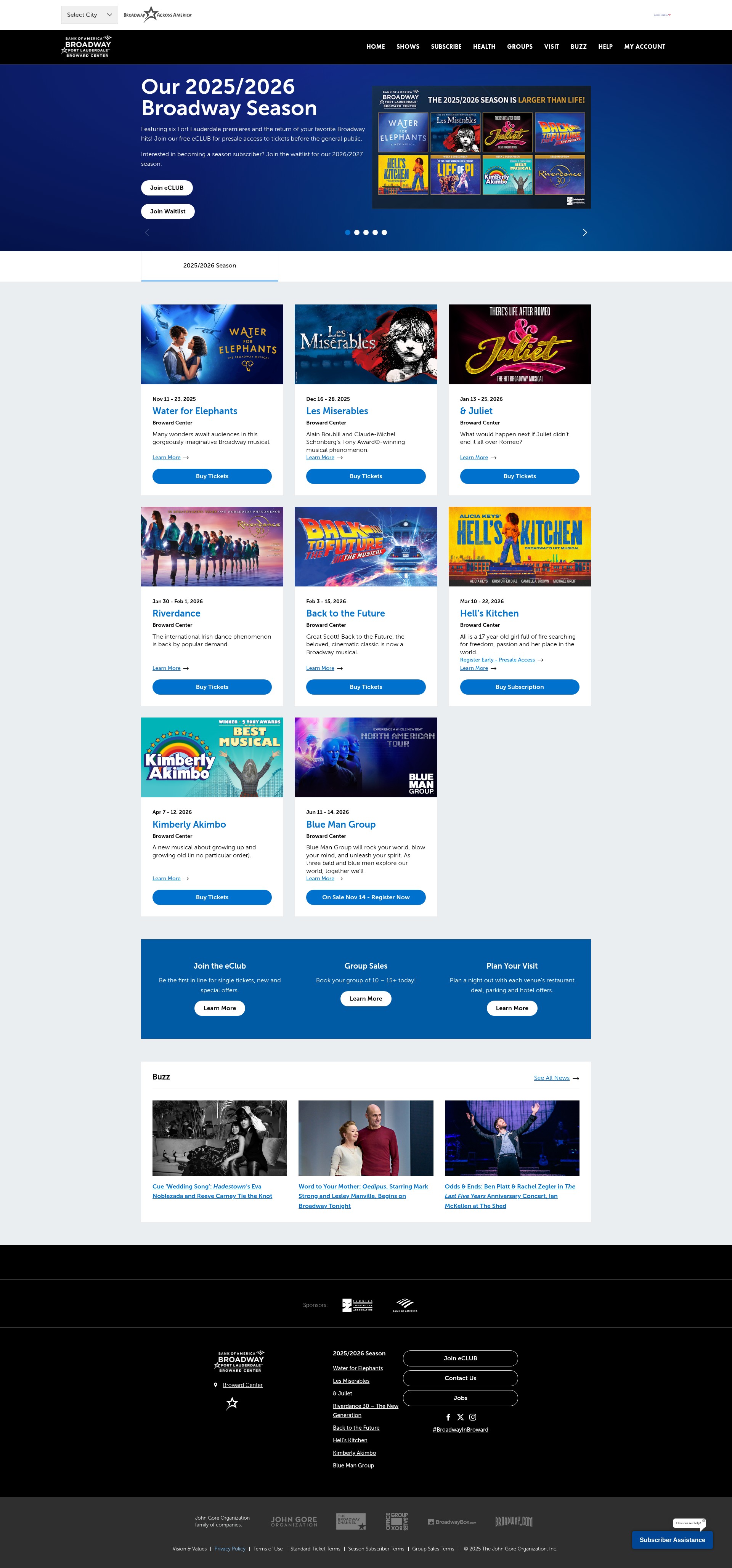 Screenshot of fortlauderdale.broadway.com