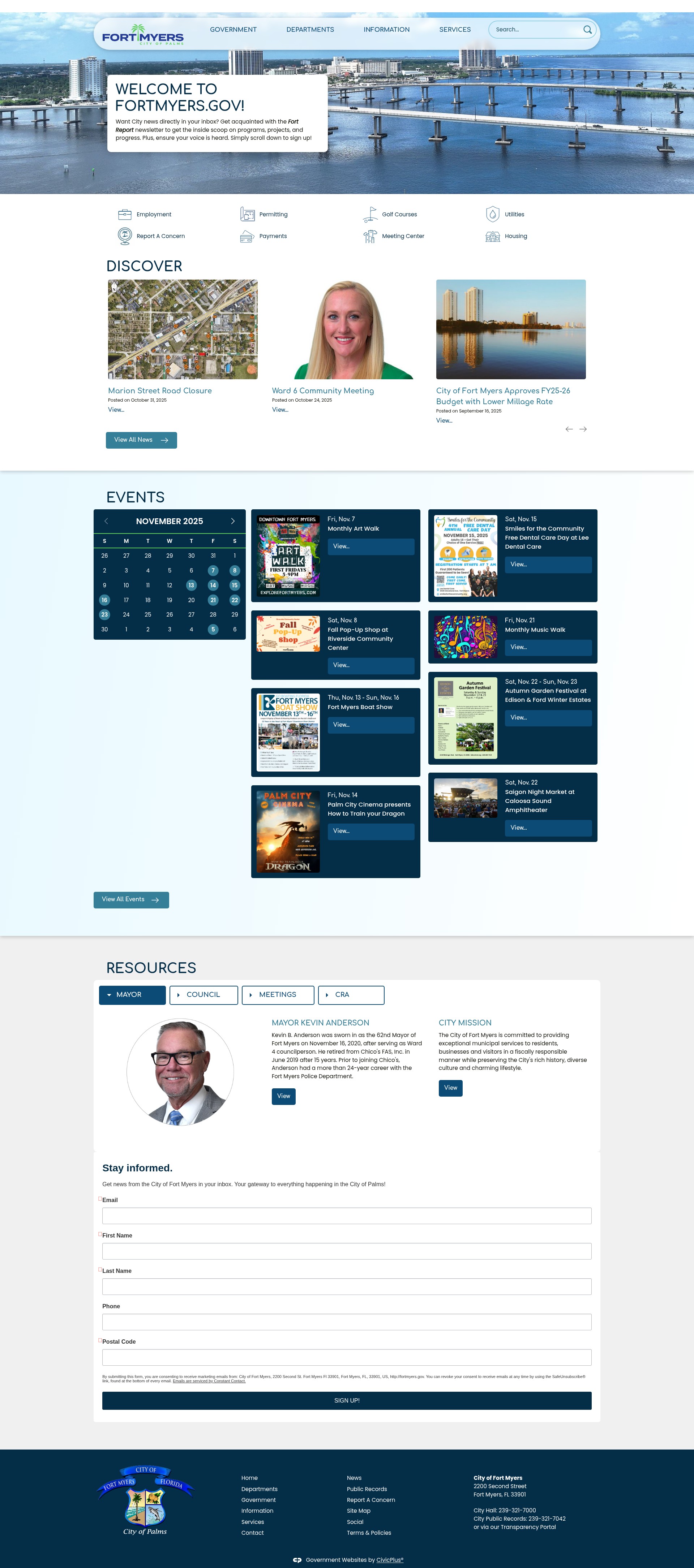 Screenshot of fortmyers.gov