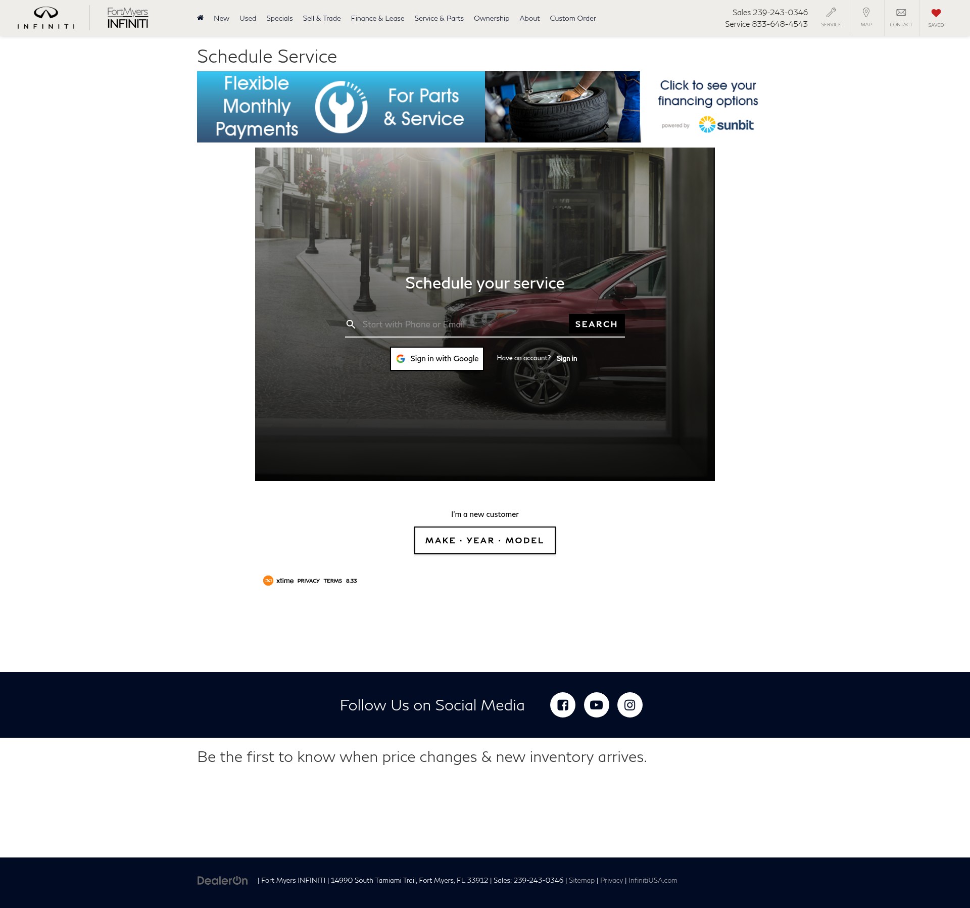 Screenshot of fortmyersinfiniti.com