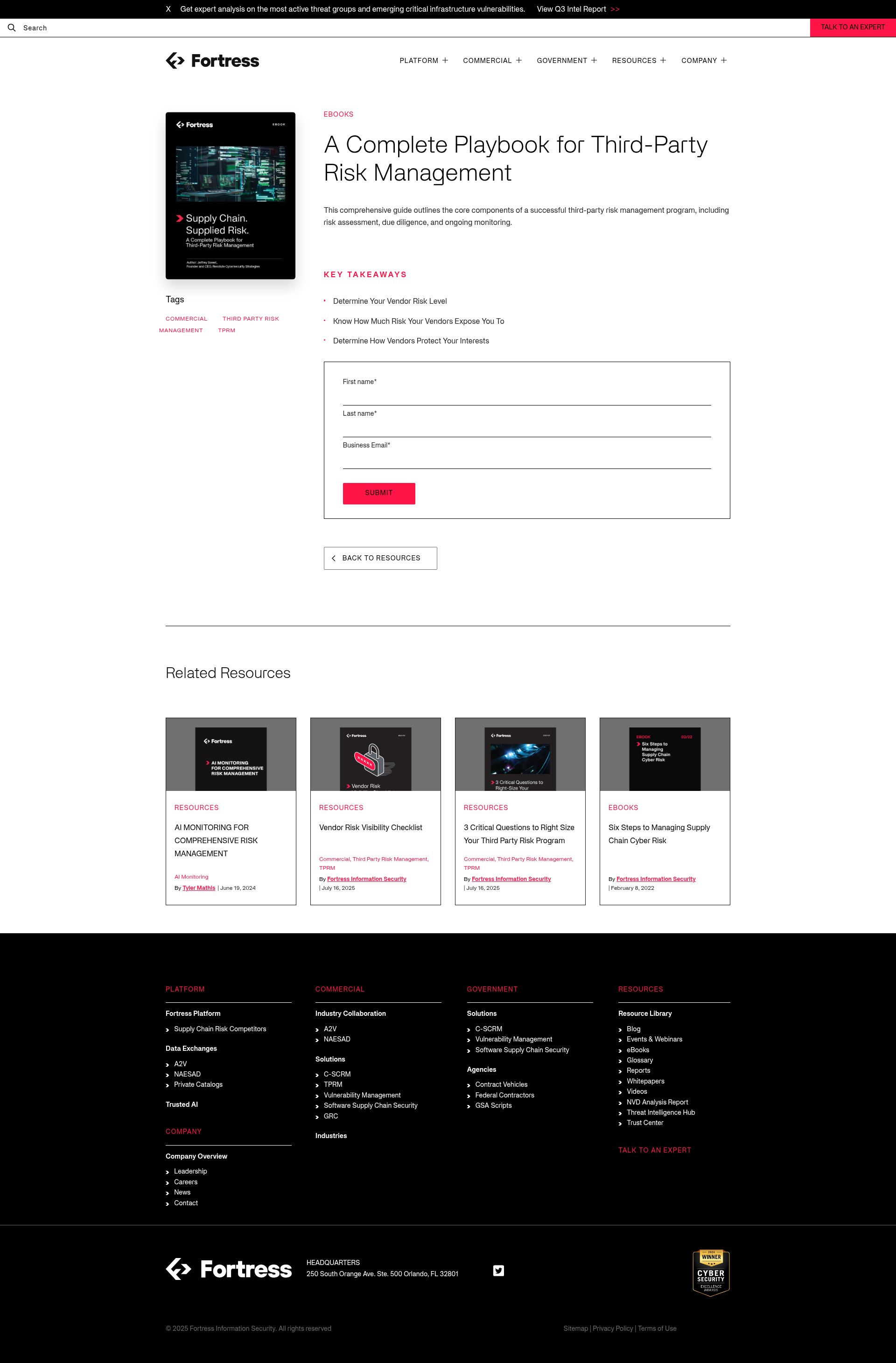 Screenshot of fortressinfosec.com