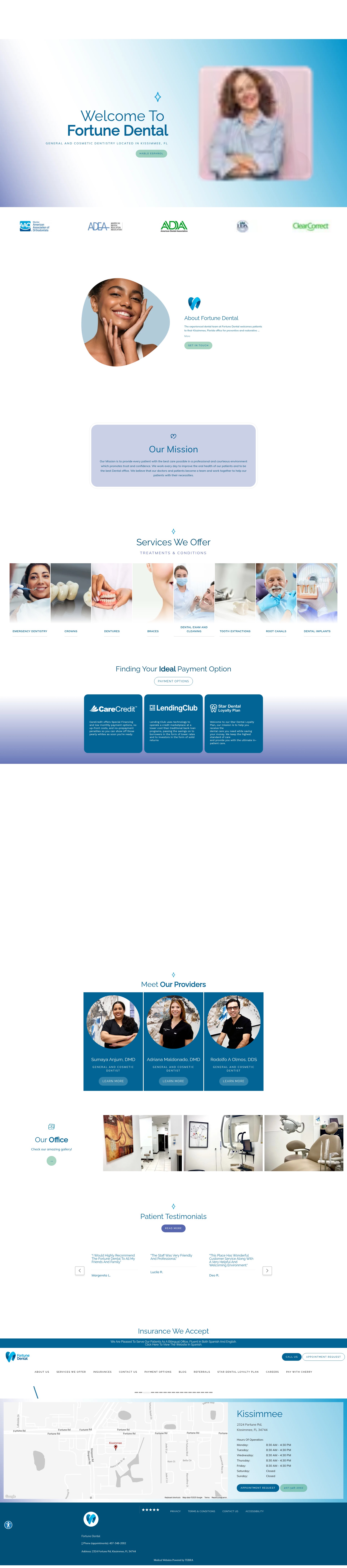 Screenshot of fortunedentalcare.com
