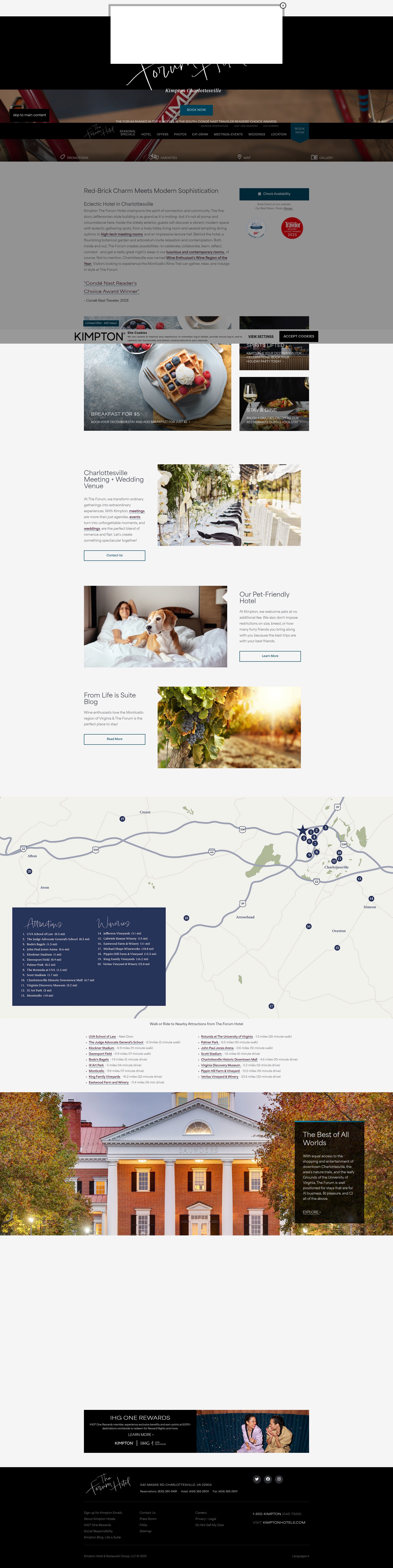 Screenshot of forumhotelcharlottesville.com