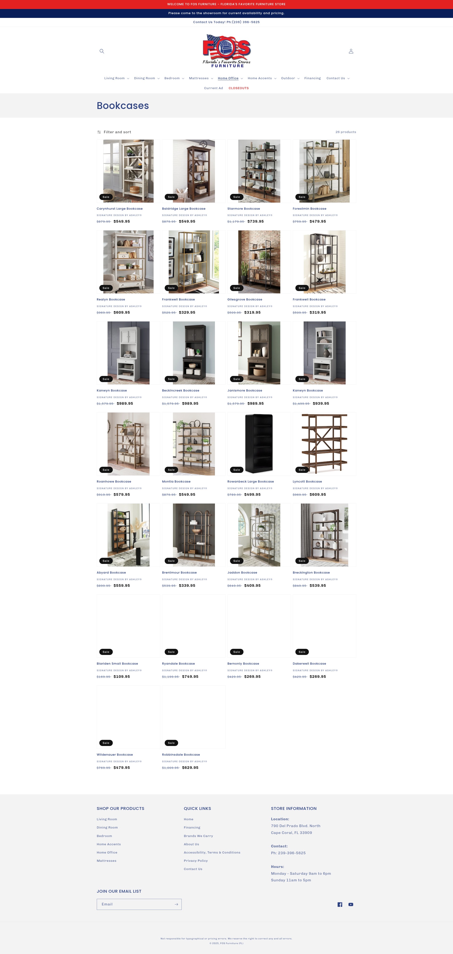 Screenshot of fosfurniture.com