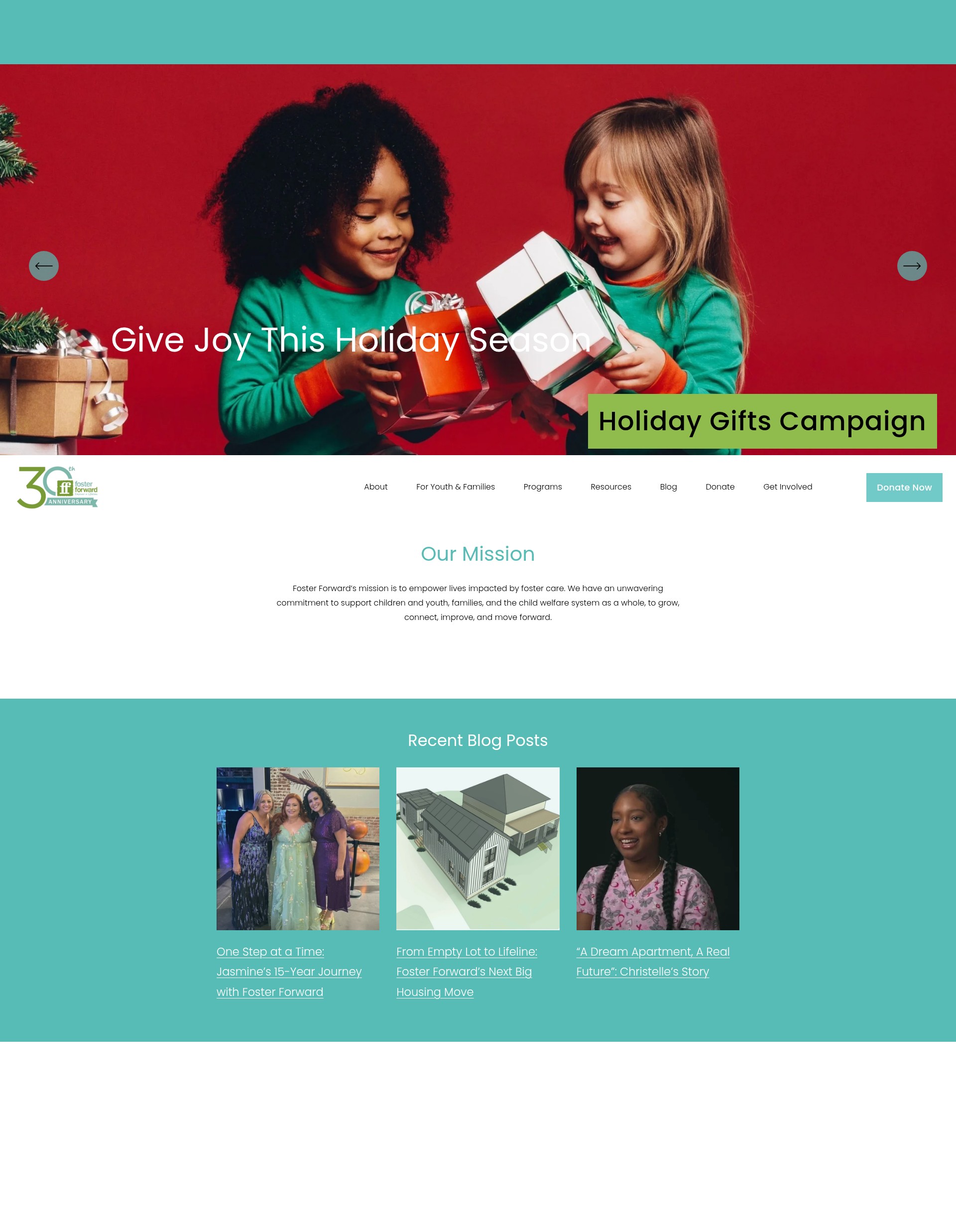 Screenshot of fosterforward.net