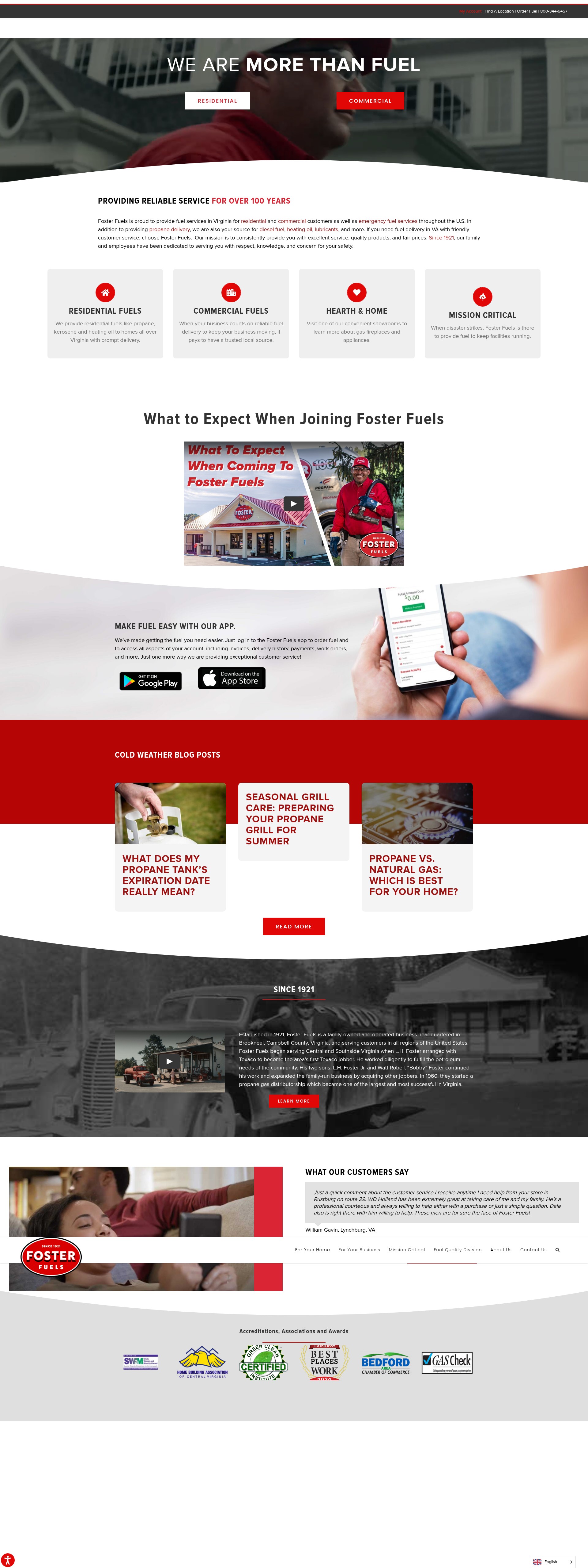 Screenshot of fosterfuels.com
