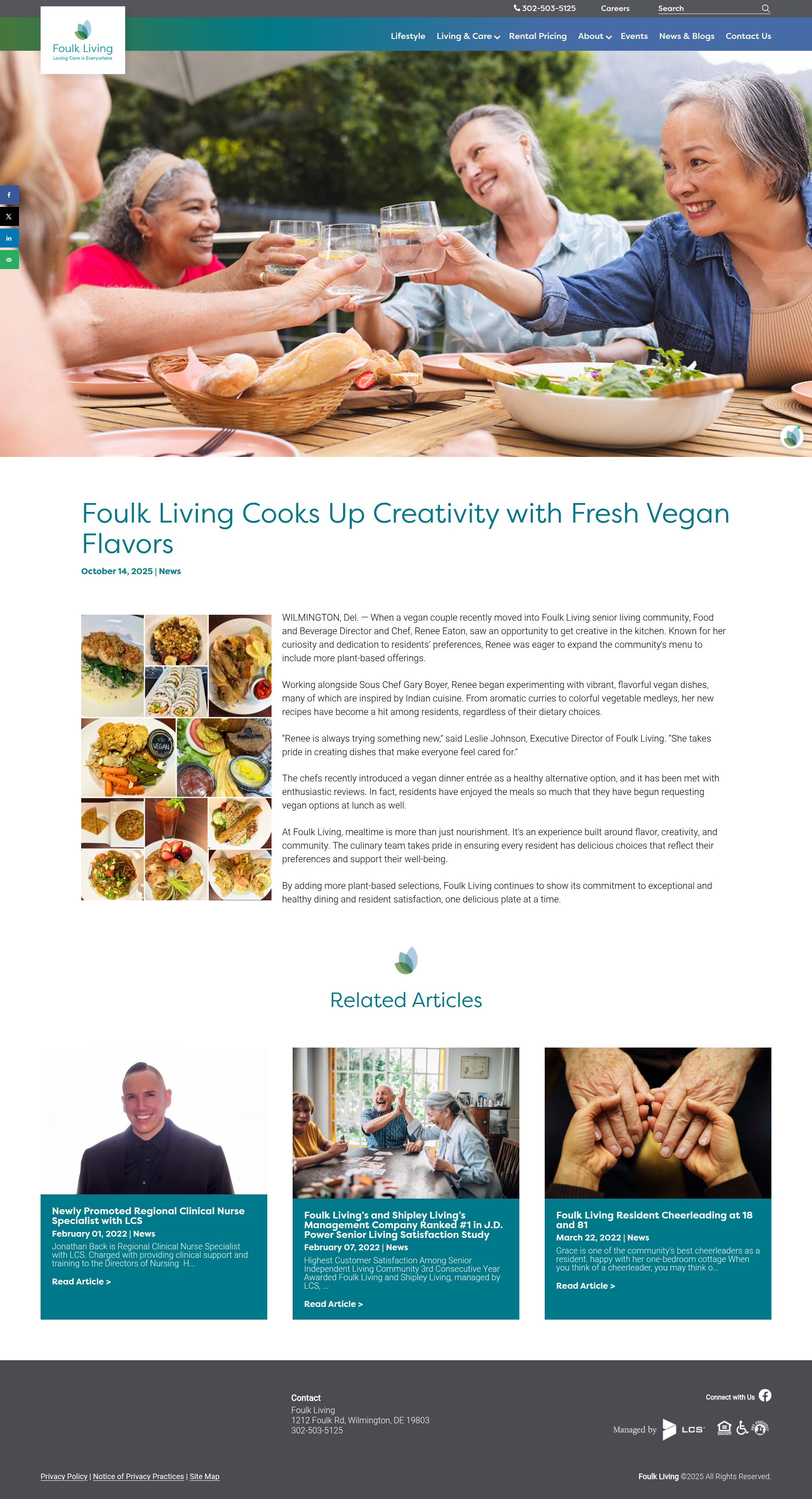 Screenshot of foulkliving.com