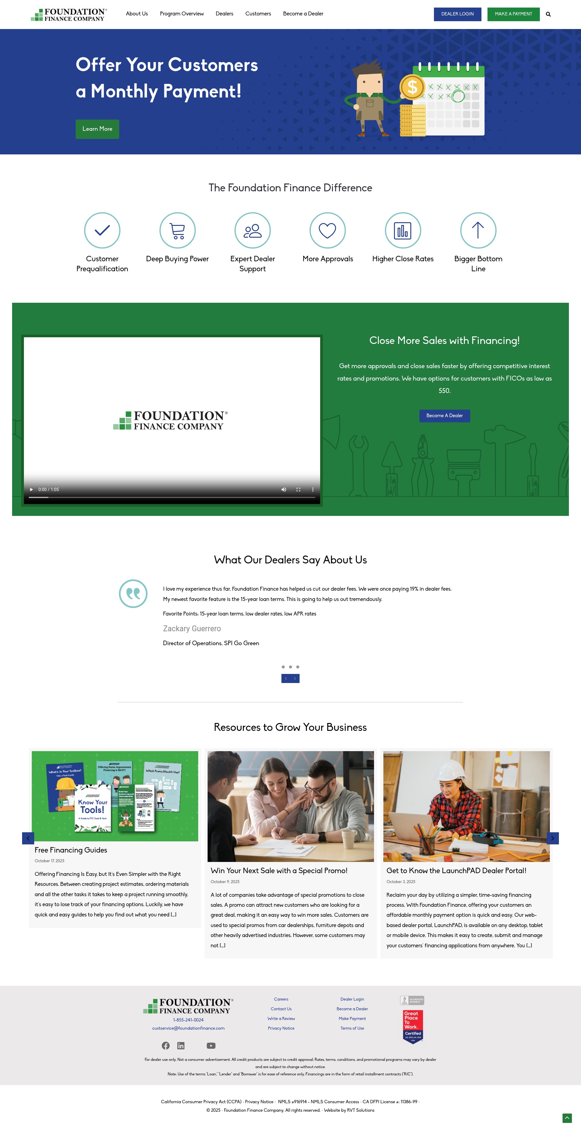 Screenshot of foundationfinance.com