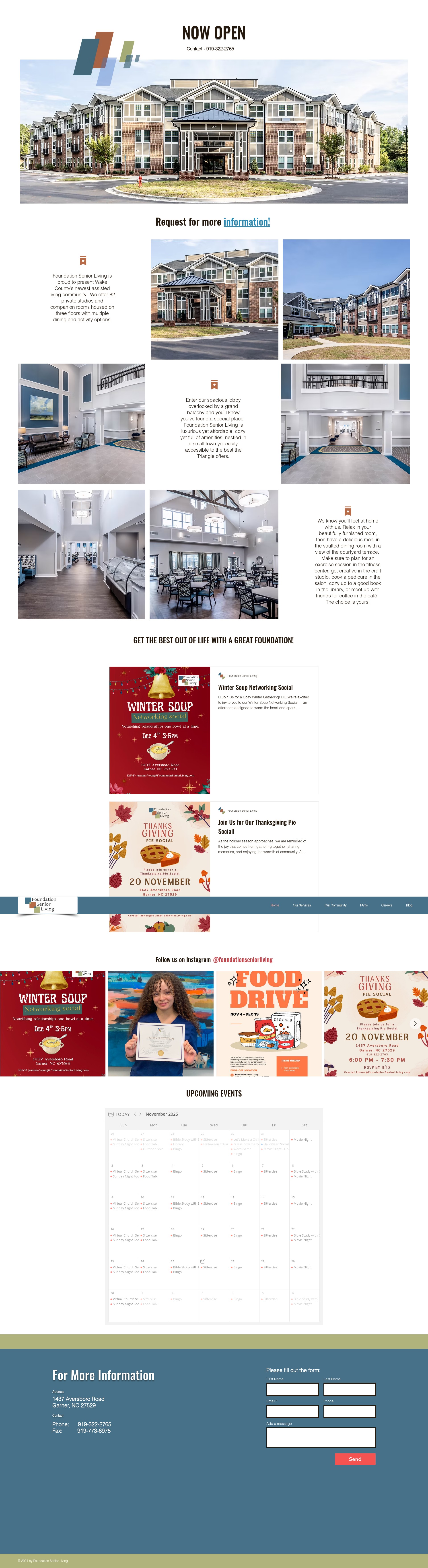 Screenshot of foundationseniorliving.com