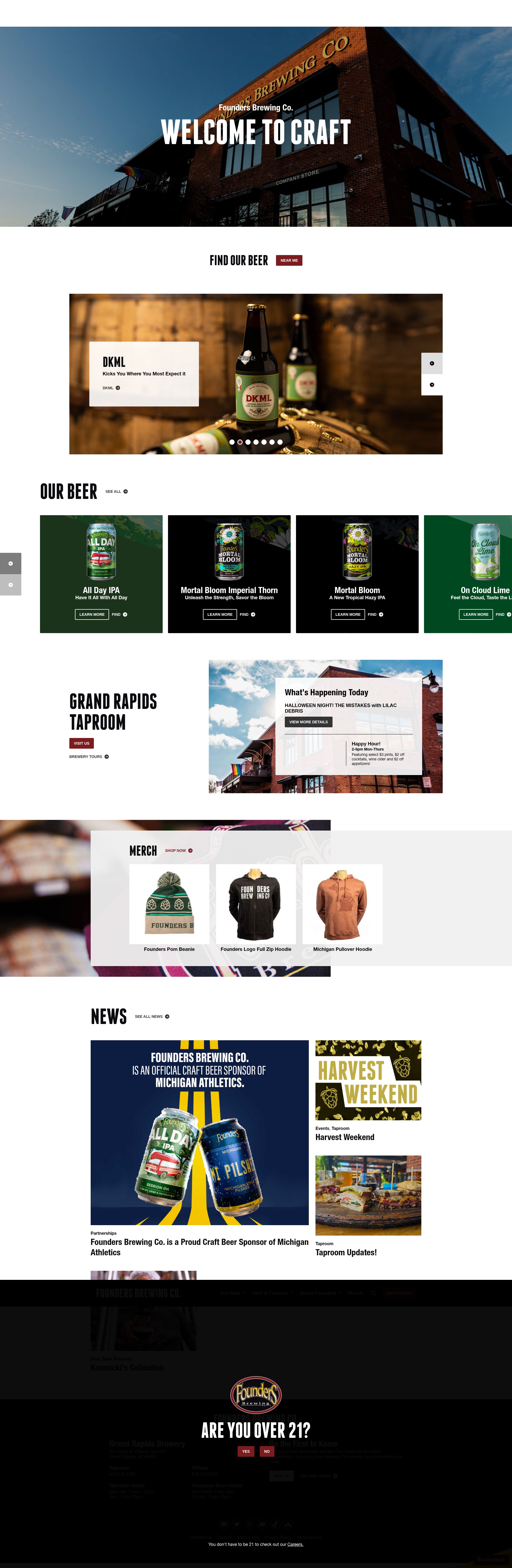 Screenshot of foundersbrewing.com