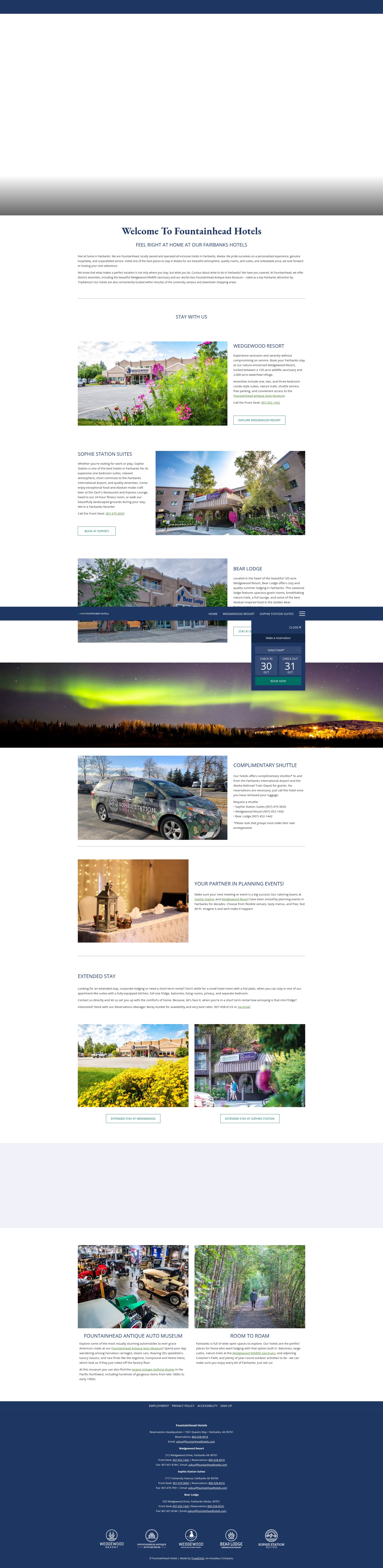 Screenshot of fountainheadhotels.com