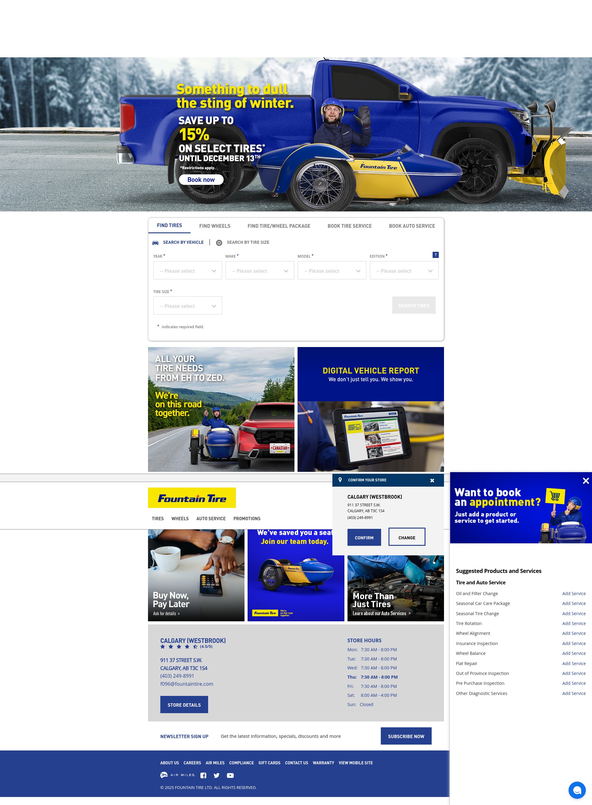 Screenshot of fountaintire.com