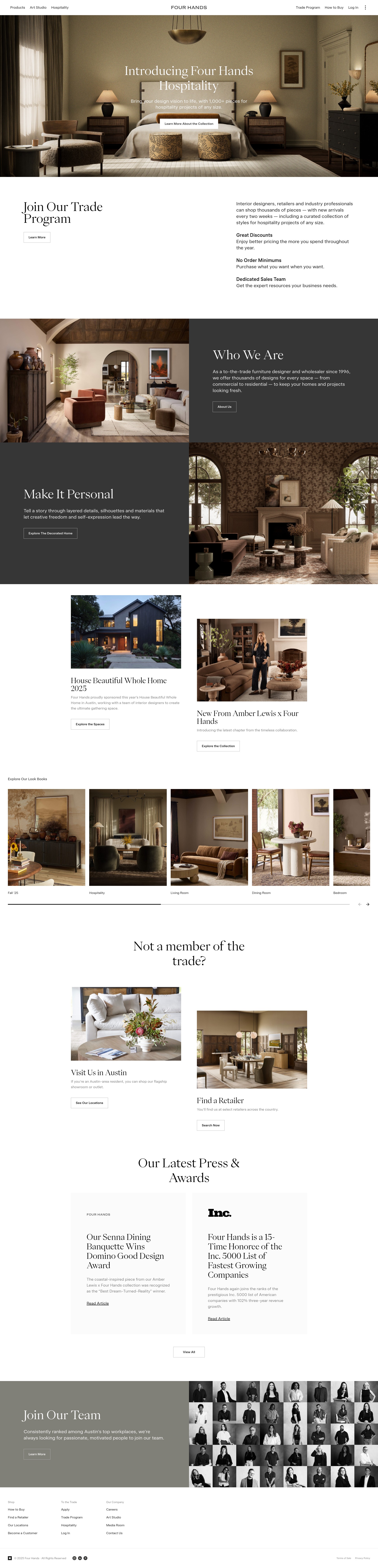 Screenshot of fourhands.com