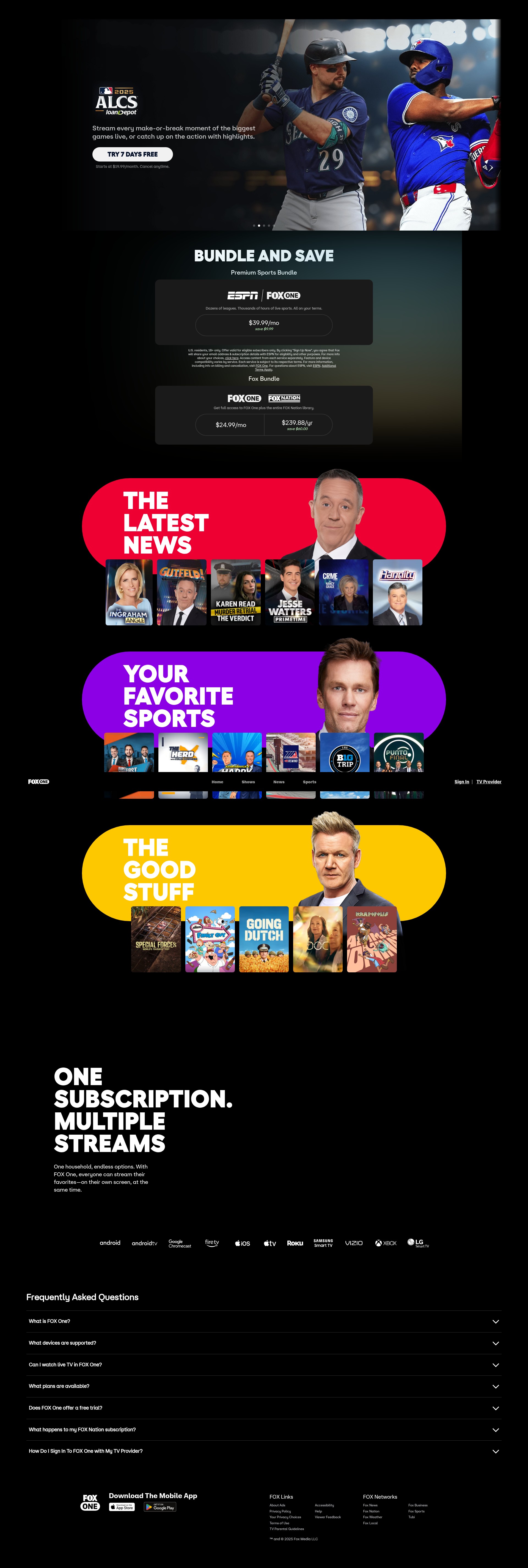 Screenshot of fox.com
