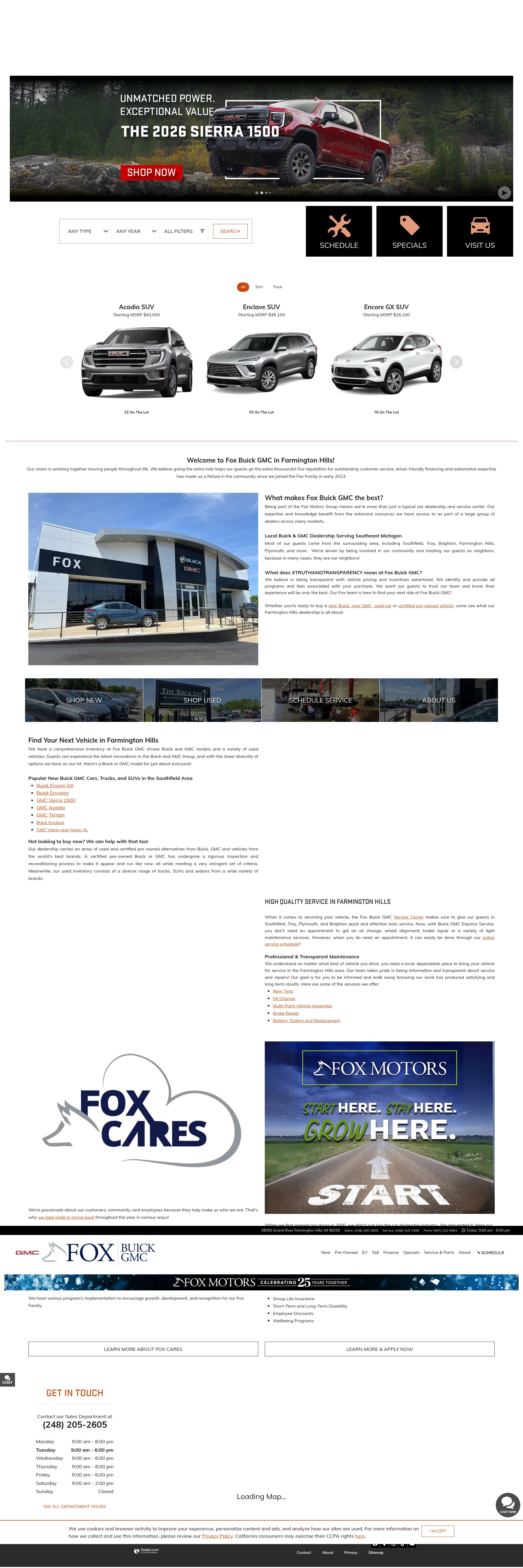 Screenshot of foxbuickgmc.com