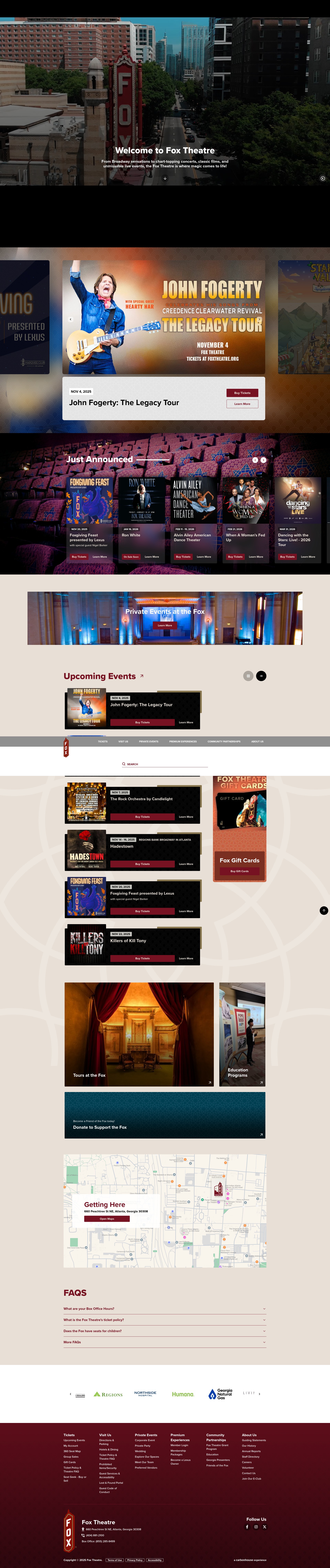 Screenshot of foxtheatre.org