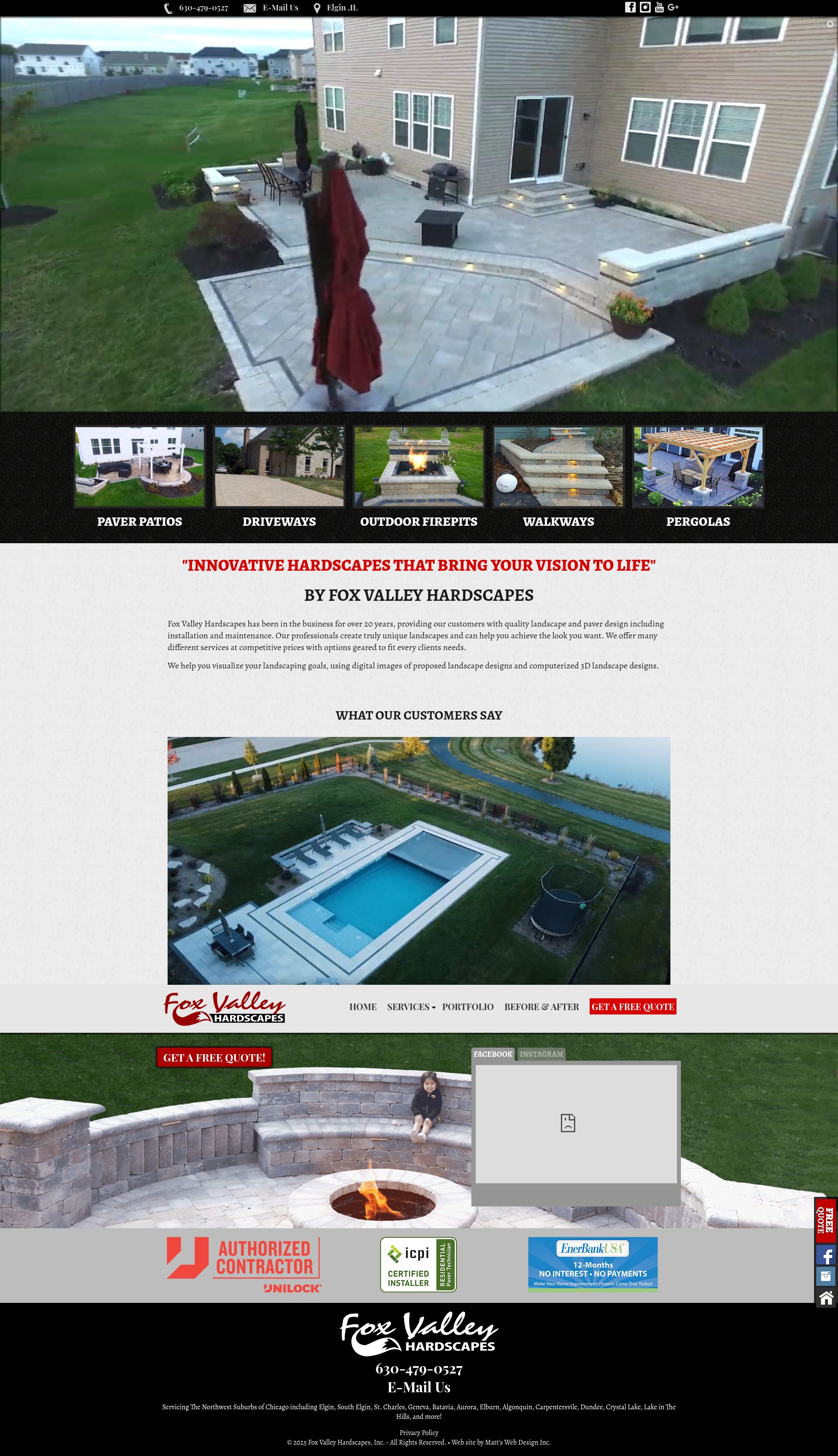 Screenshot of foxvalleyhardscapes.com