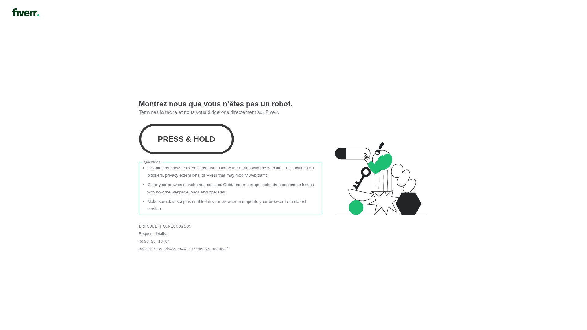 Screenshot of fr.fiverr.com
