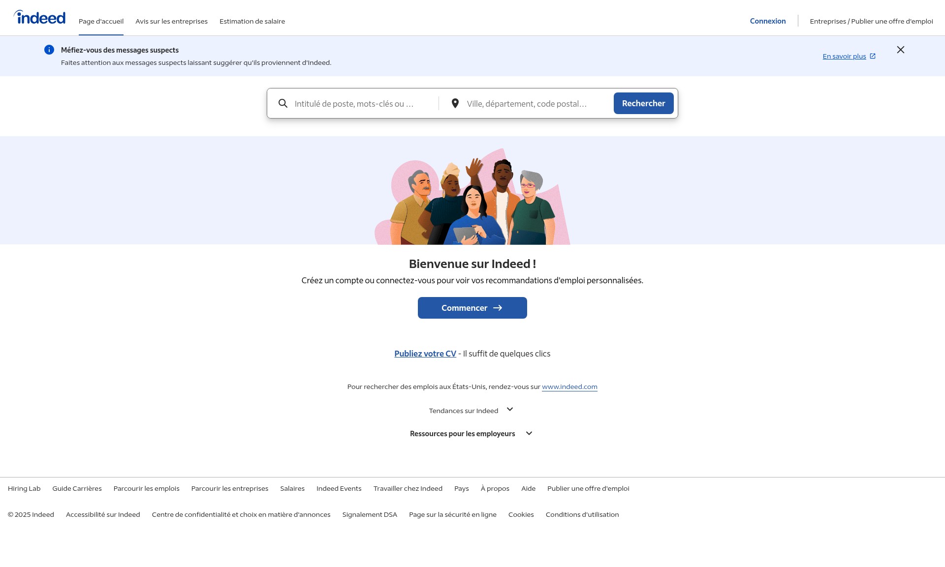Screenshot of fr.indeed.com