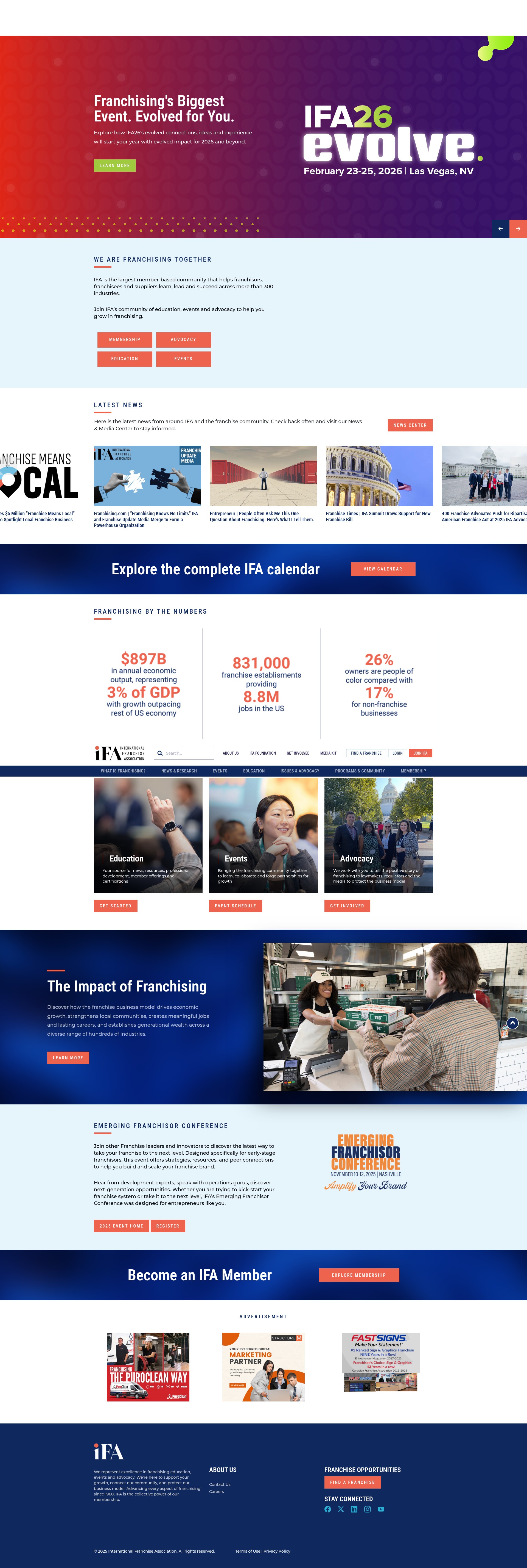 Screenshot of franchise.org