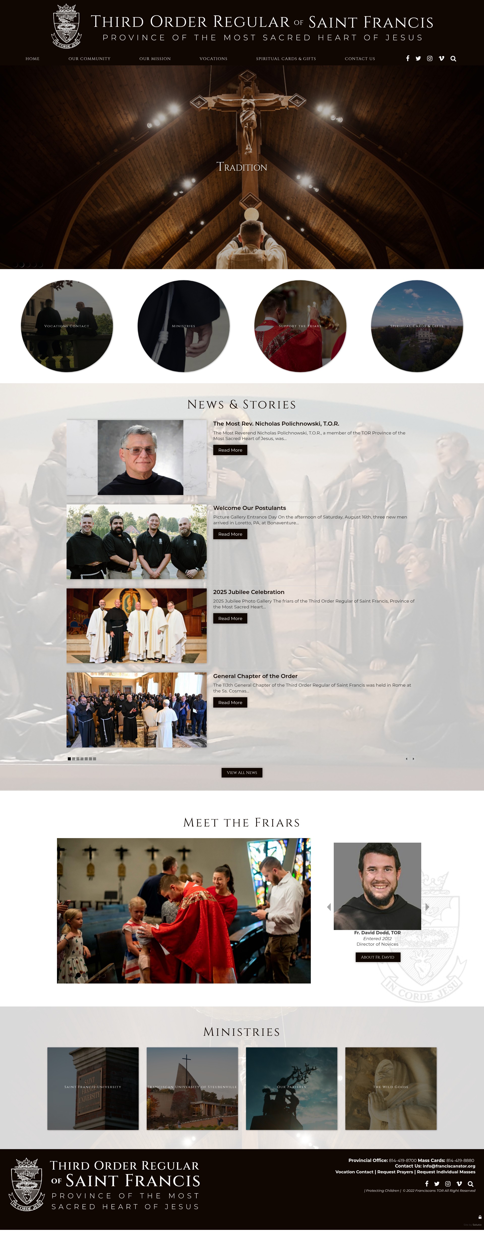 Screenshot of franciscanstor.org