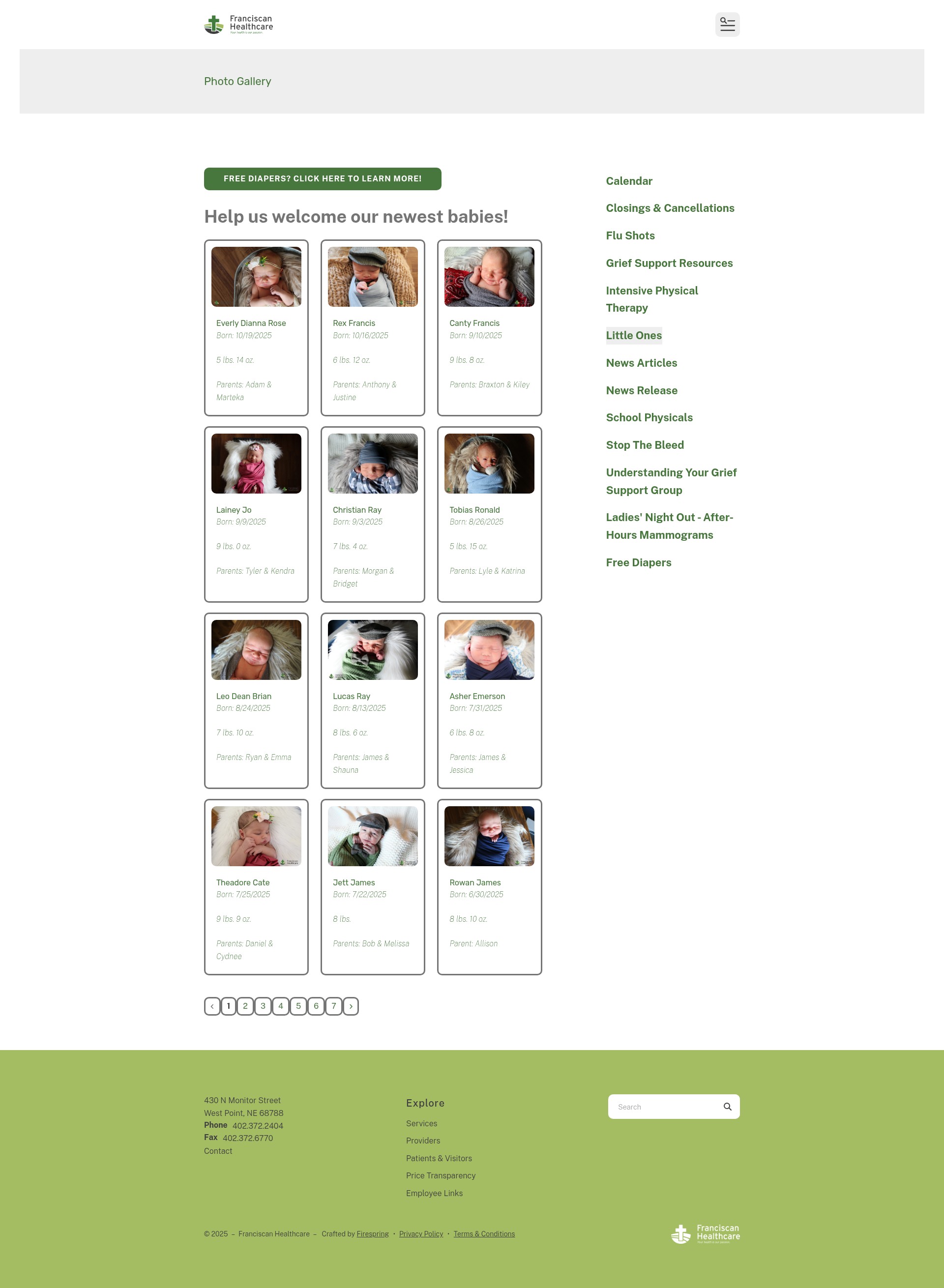 Screenshot of franhealth.org