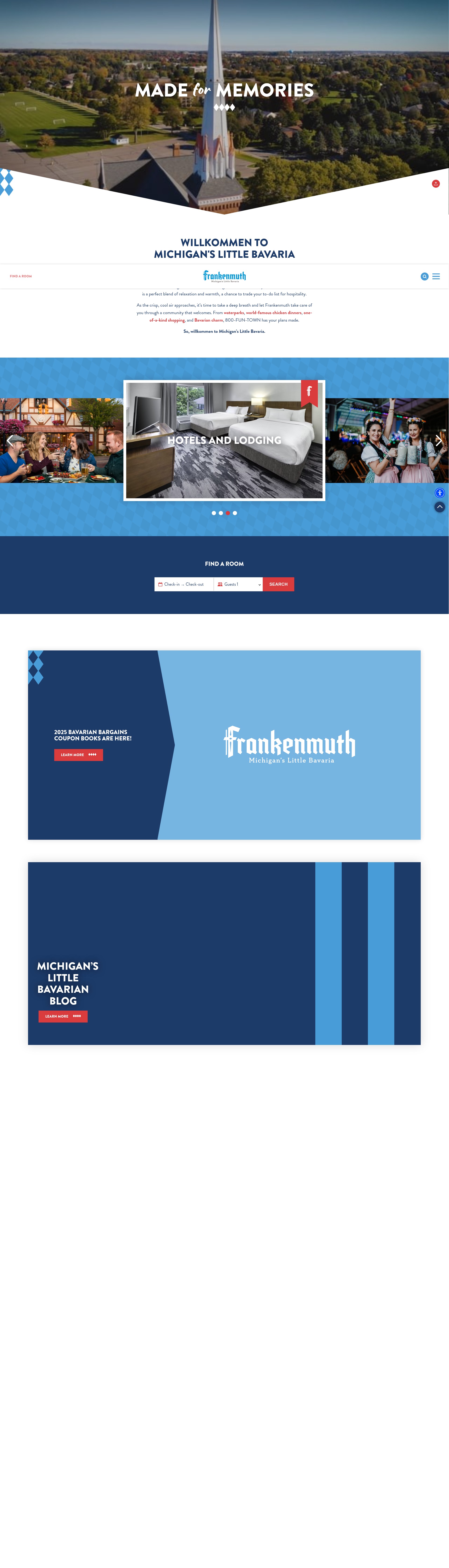 Screenshot of frankenmuth.org